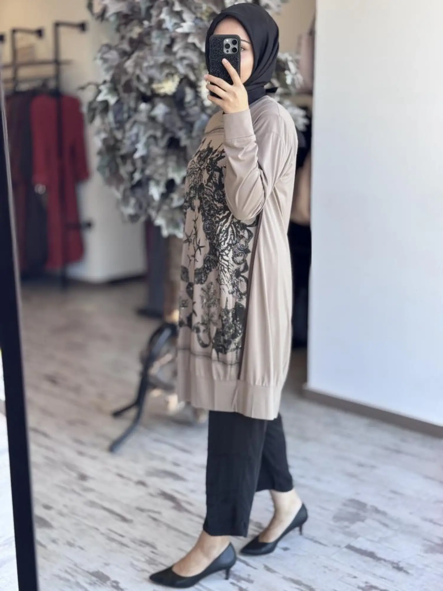 Misswhence Taş Baskılı Modal Tunik 37020