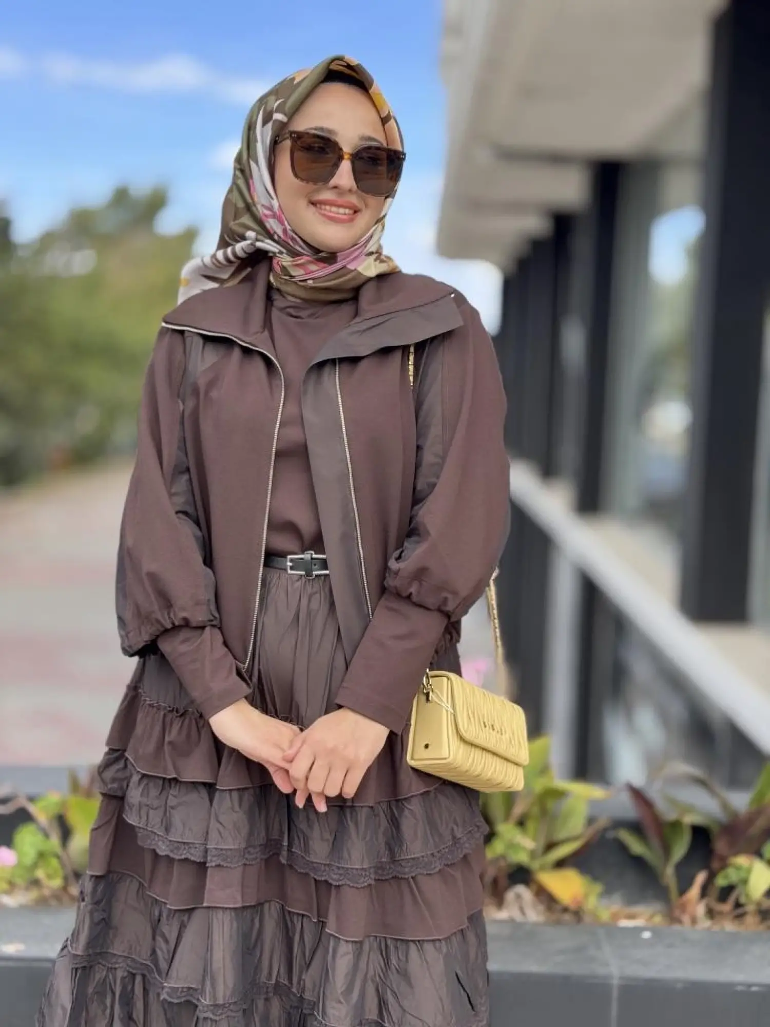 Misswhence Teknik Kumaş ve Fırfır Detaylı Ceket Elbise Takım 38807