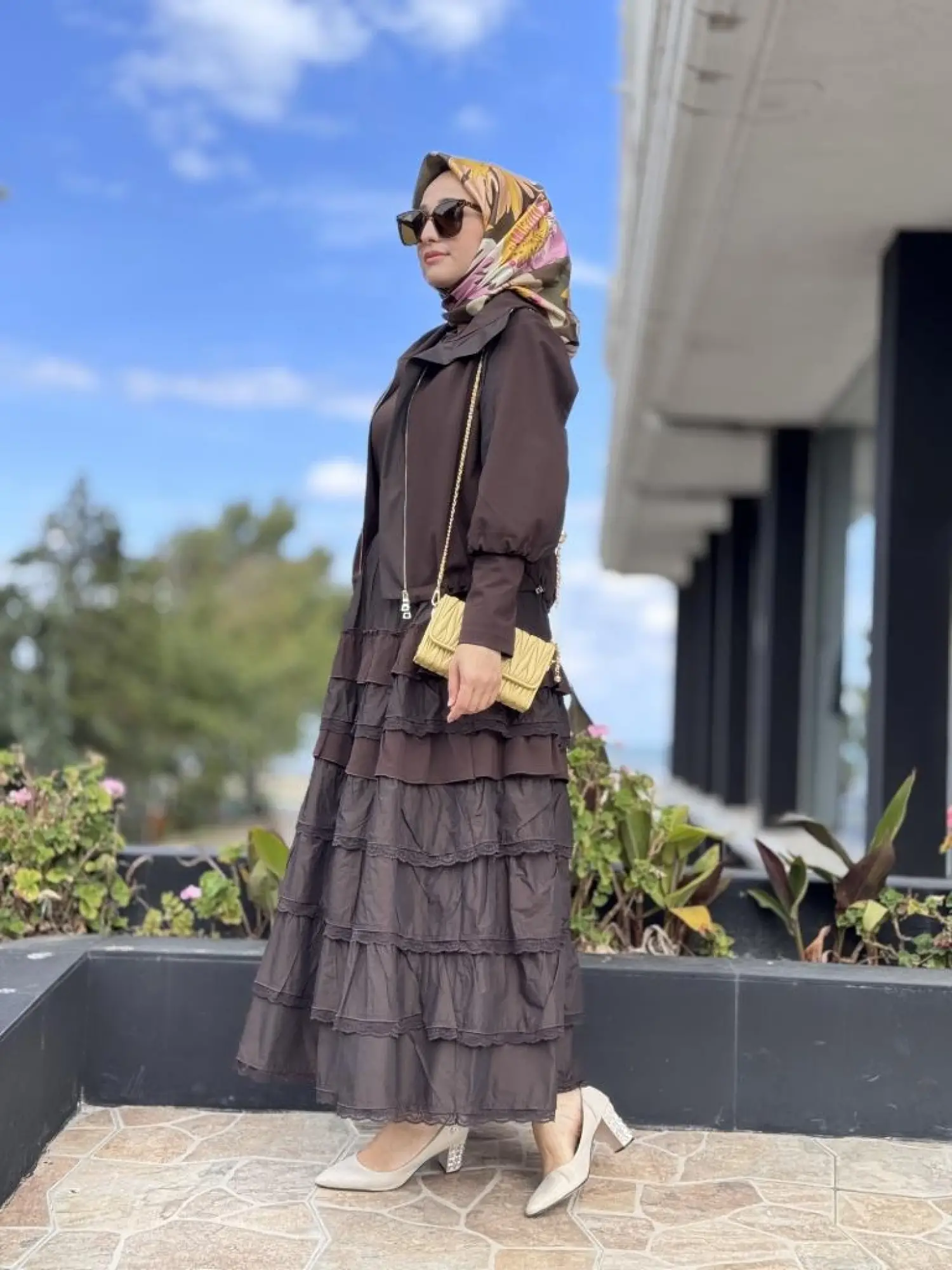 Misswhence Teknik Kumaş ve Fırfır Detaylı Ceket Elbise Takım 38807