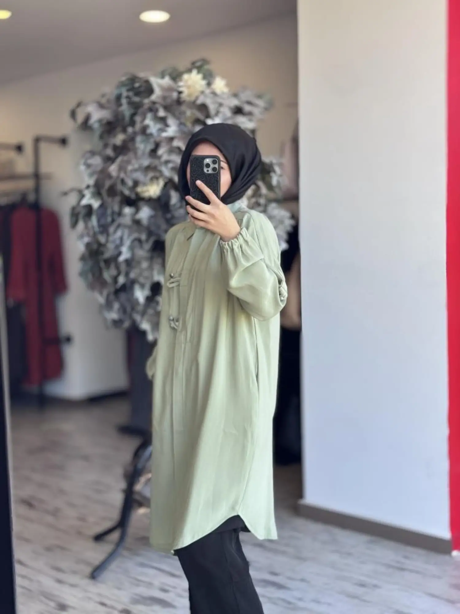 Misswhence Tencel Çıtçıtlı Gömlek / Kap