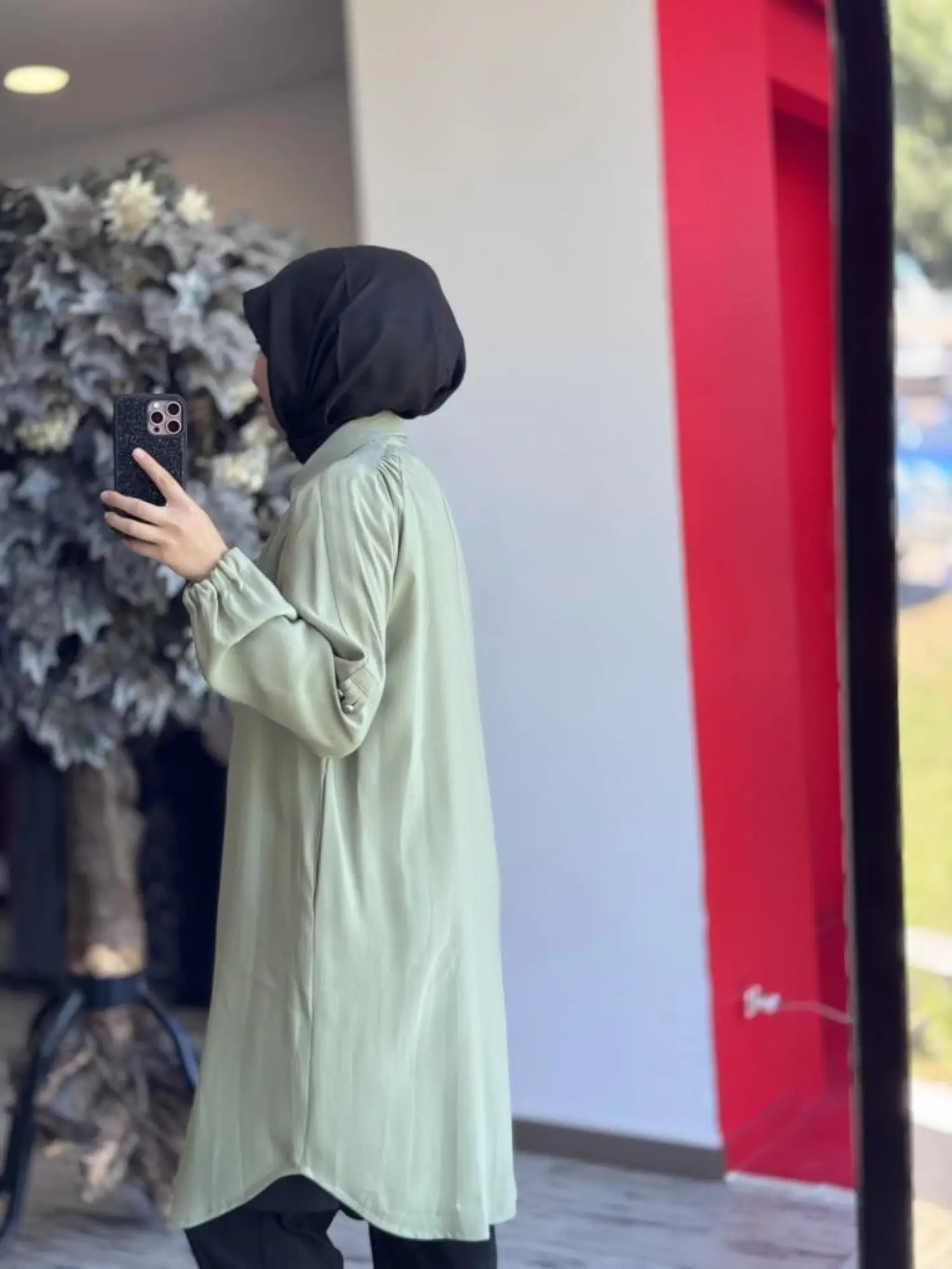 Misswhence Tencel Çıtçıtlı Gömlek / Kap