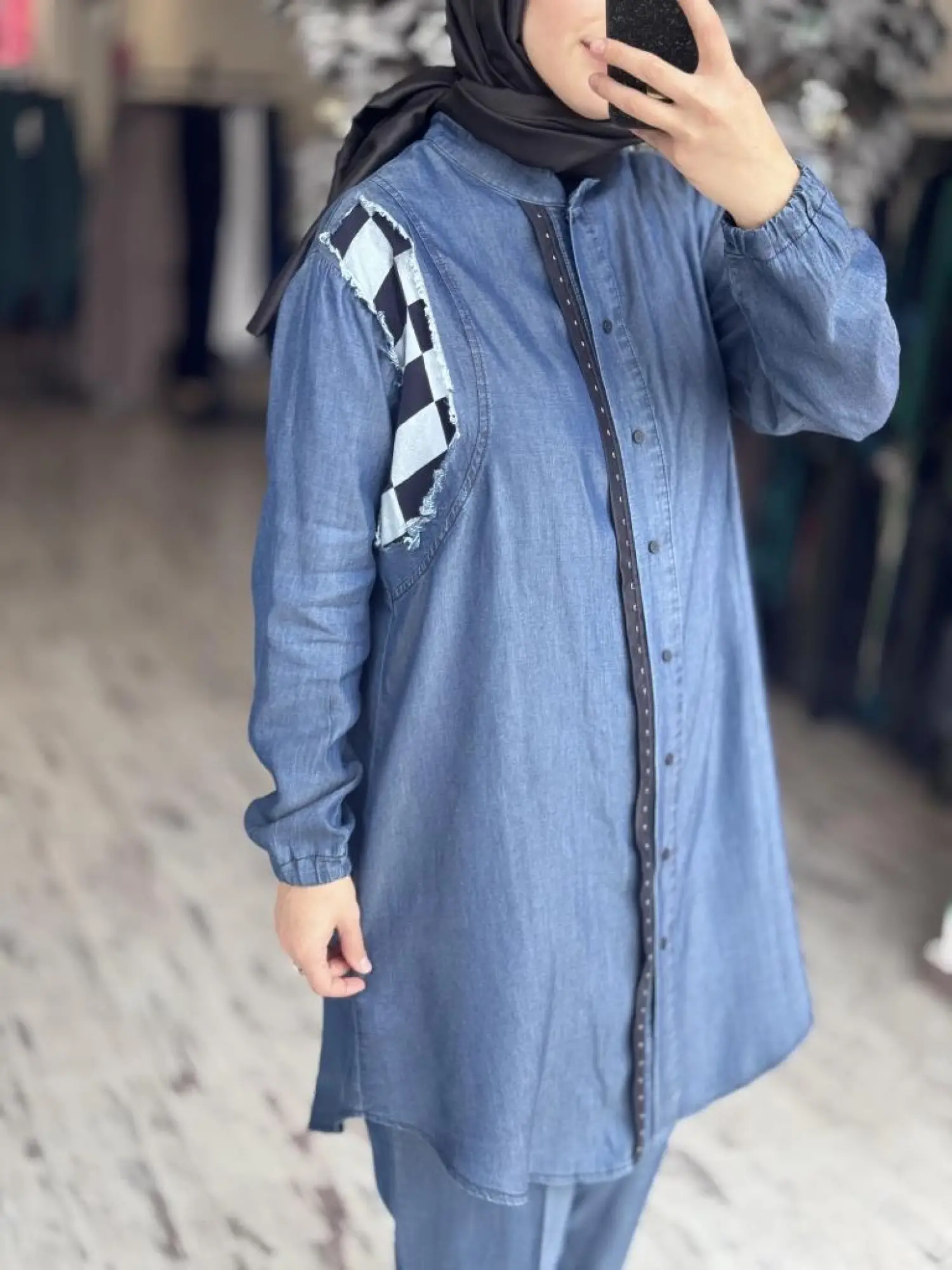 Misswhence Tencel Kot Gömlek Pantolon Takım 37307