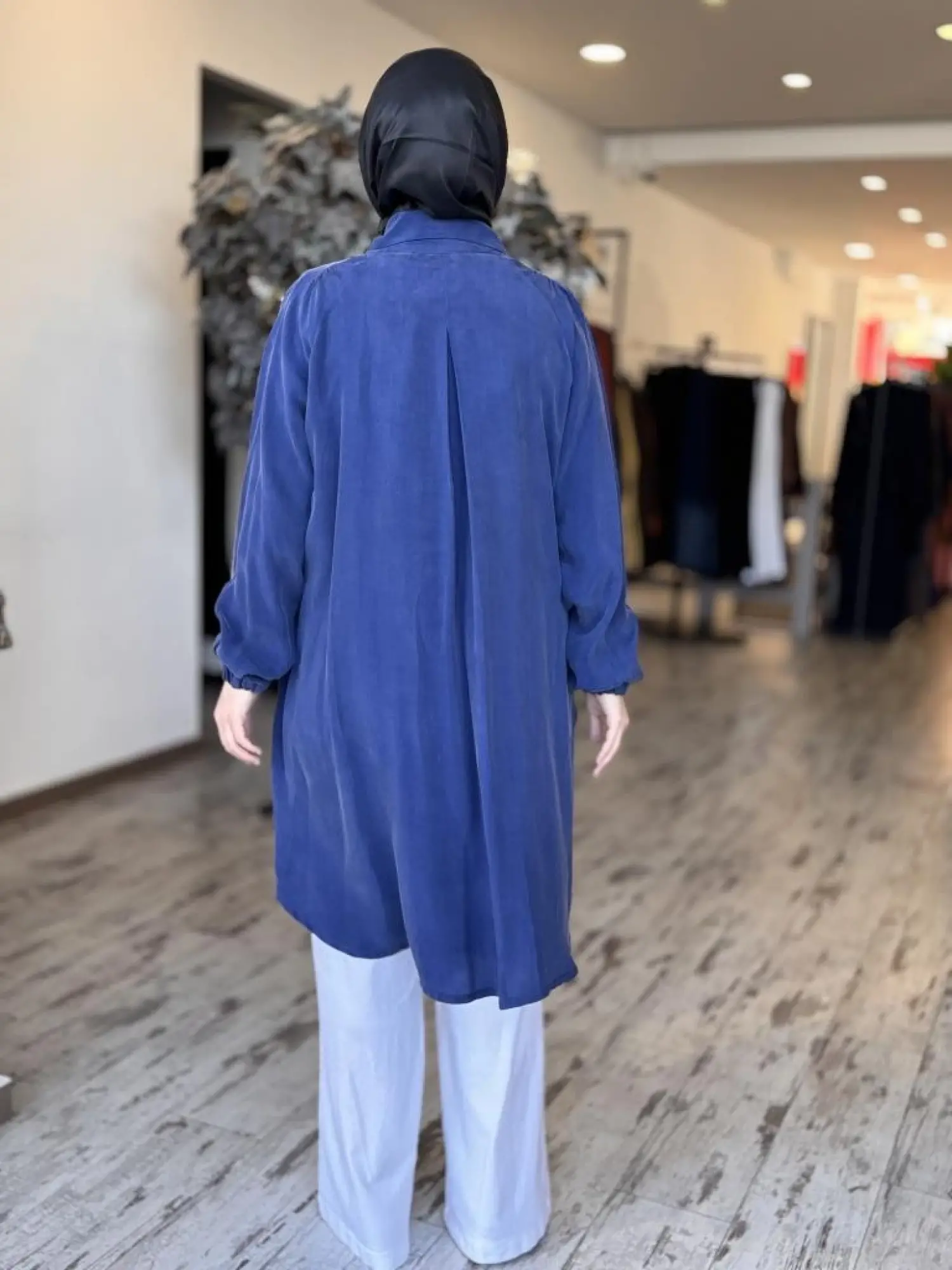 Misswhence Torba Cepli Çıtçıtlı Cupra İpek Gömlek 37302