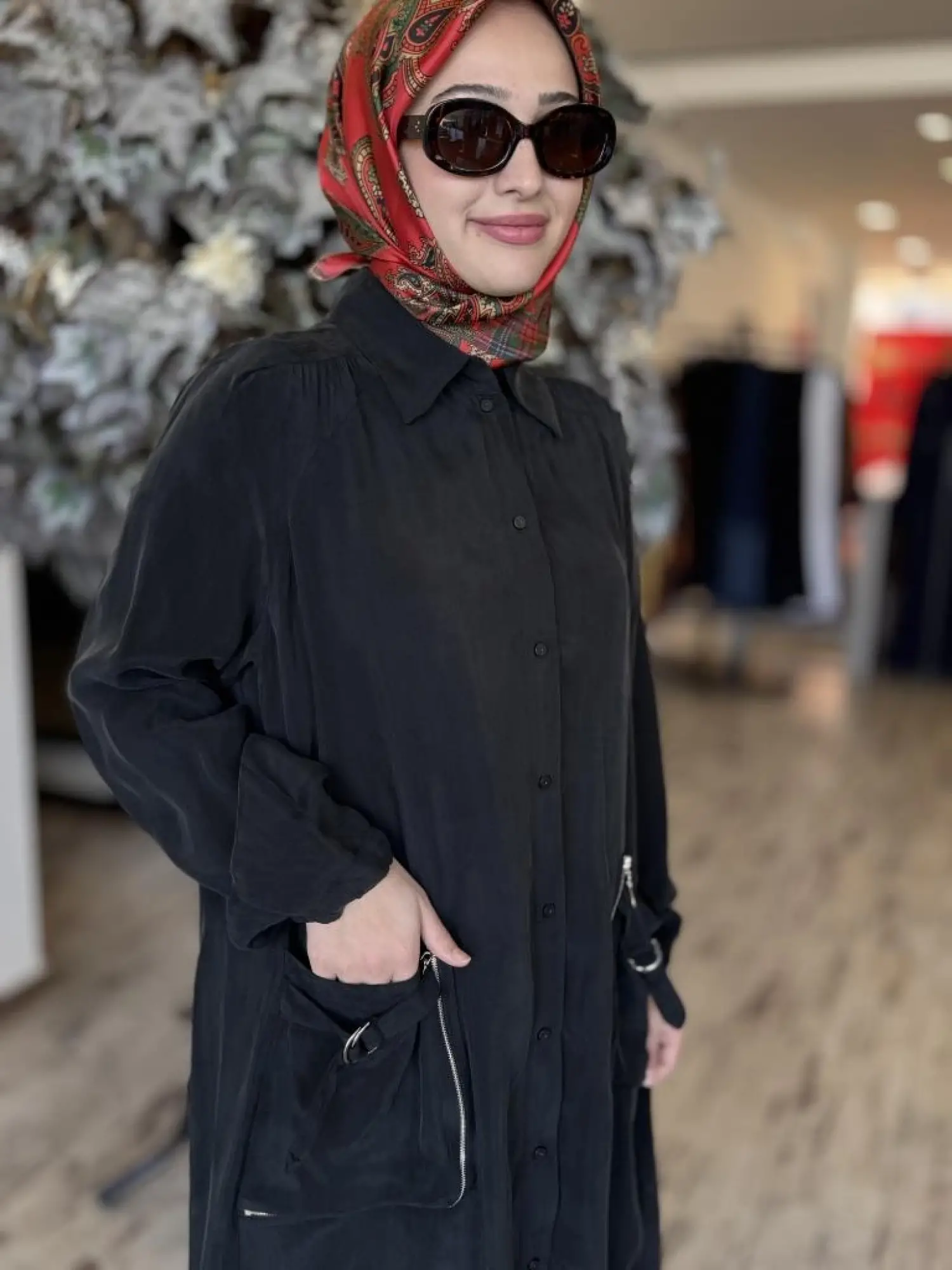 Misswhence Torba Cepli Çıtçıtlı Cupra İpek Gömlek 37302