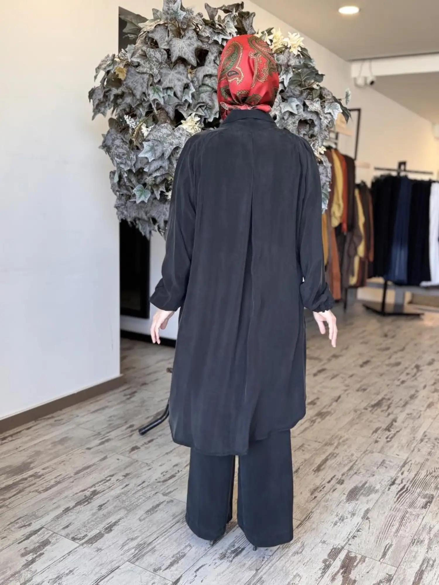 Misswhence Torba Cepli Çıtçıtlı Cupra İpek Gömlek 37302