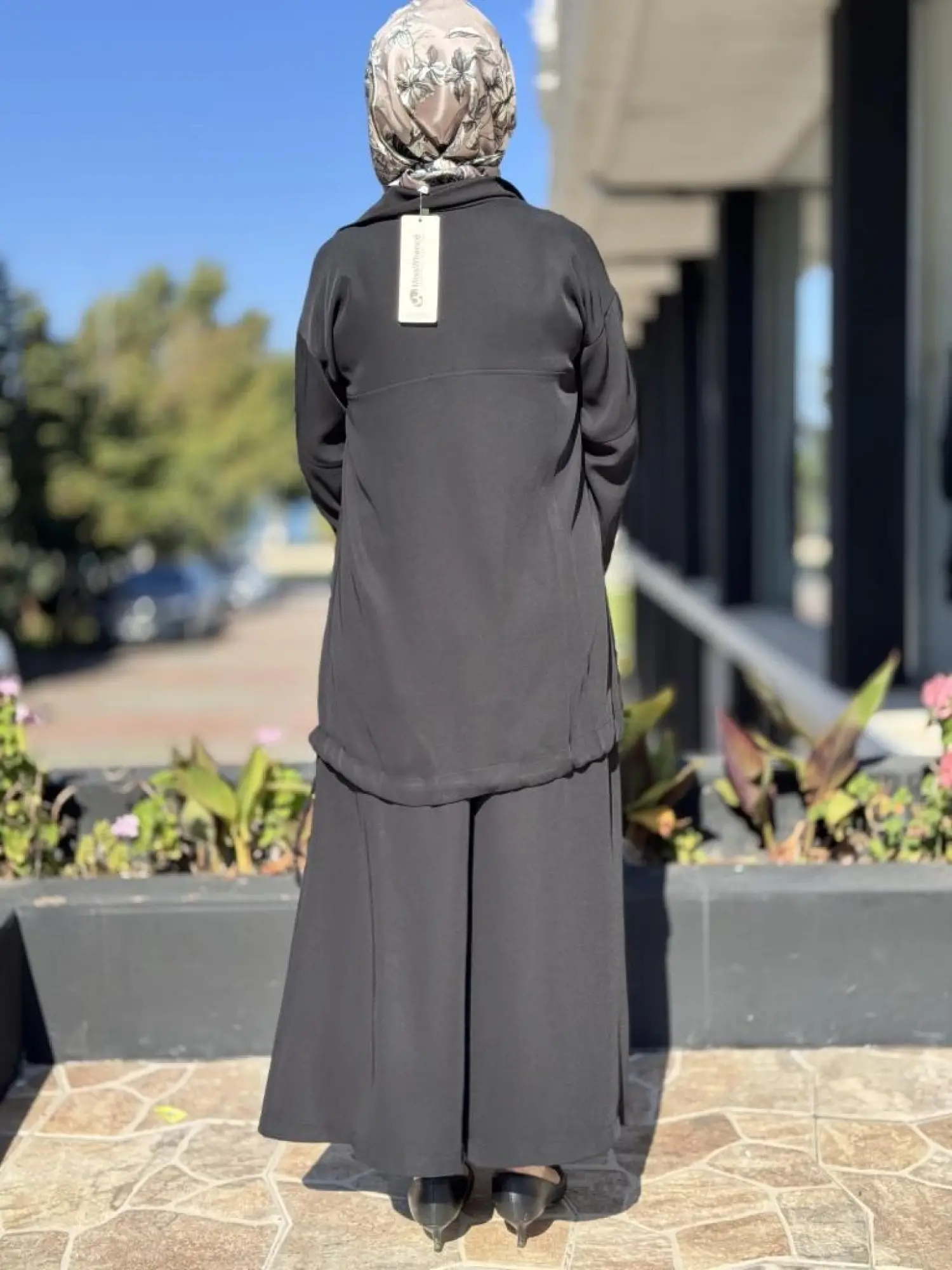 Misswhence Triko Detaylı Fermuar Yakalı Tunik Pantolon Takım 38008