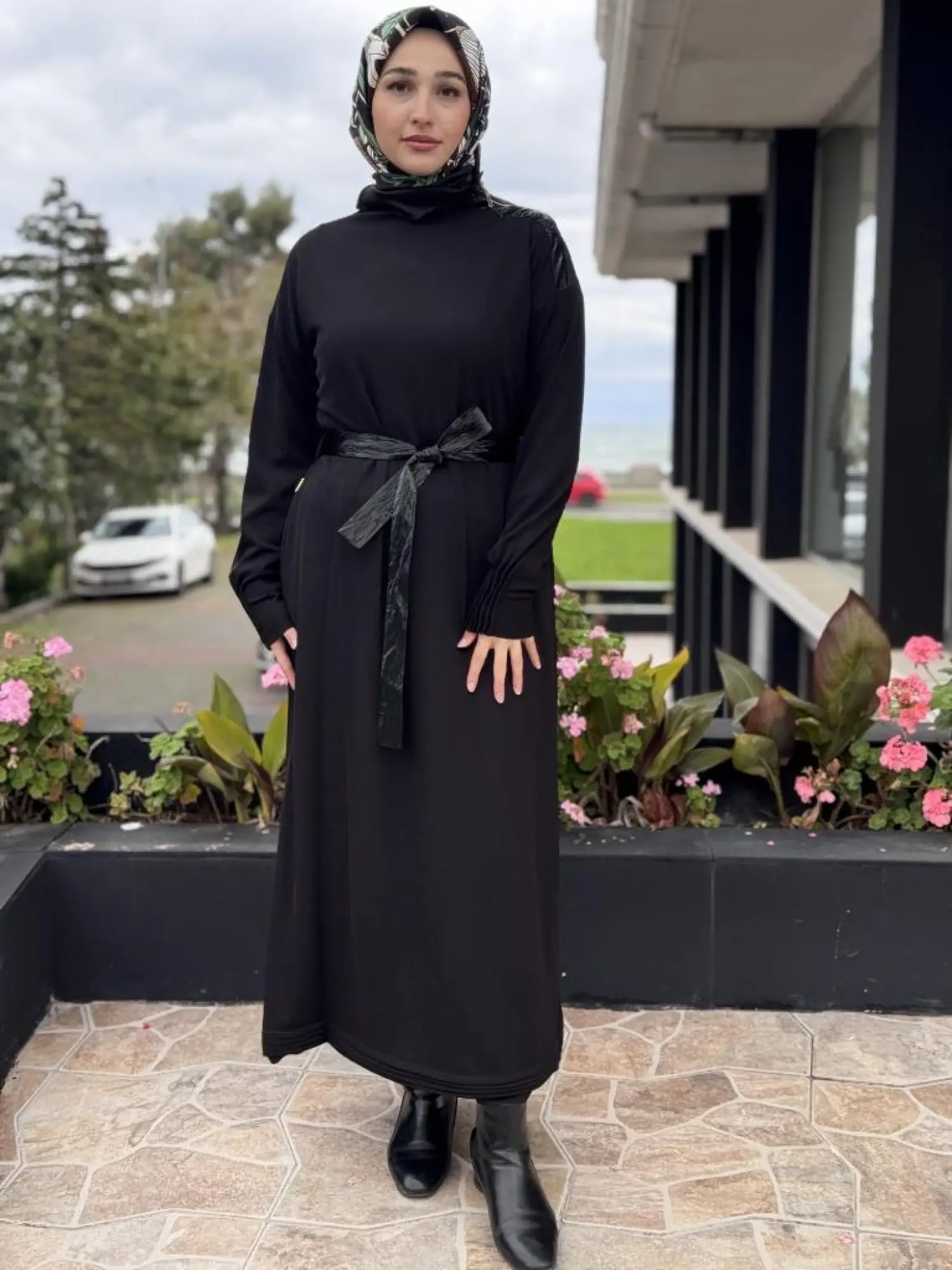 Misswhence Yaka ve Cep Fermuar Detaylı Örme Elbise 38822