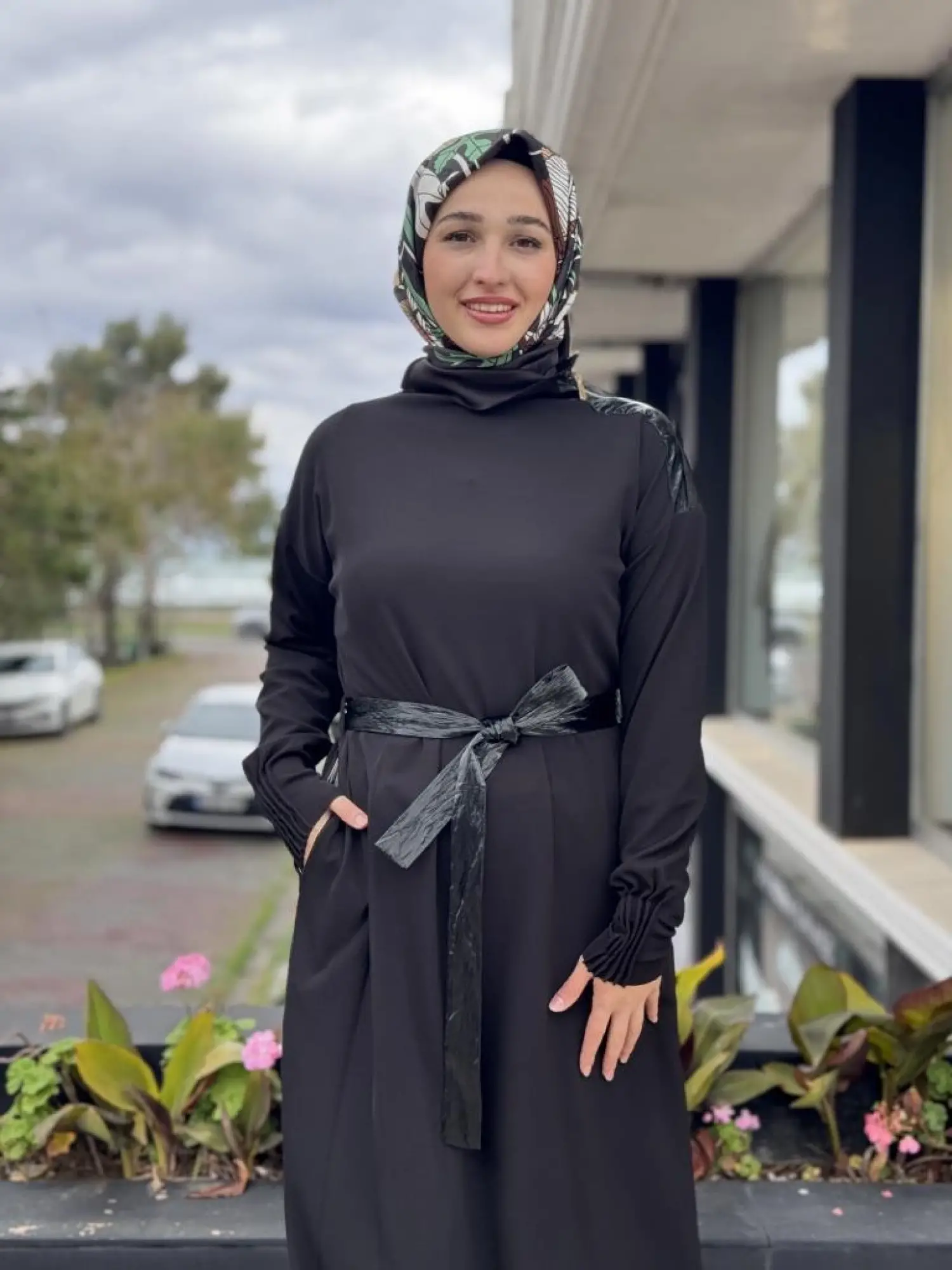 Misswhence Yaka ve Cep Fermuar Detaylı Örme Elbise 38822