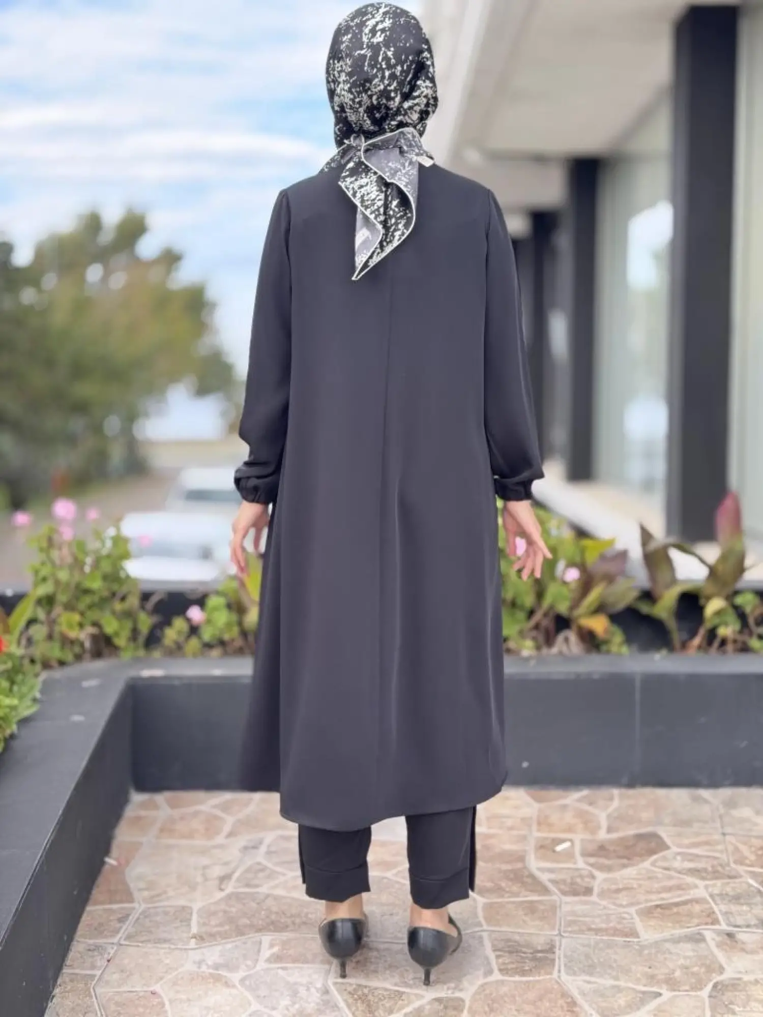 Misswhence Yandan Fermuar Detaylı Maxi Tunik Pantolon Takım 38028