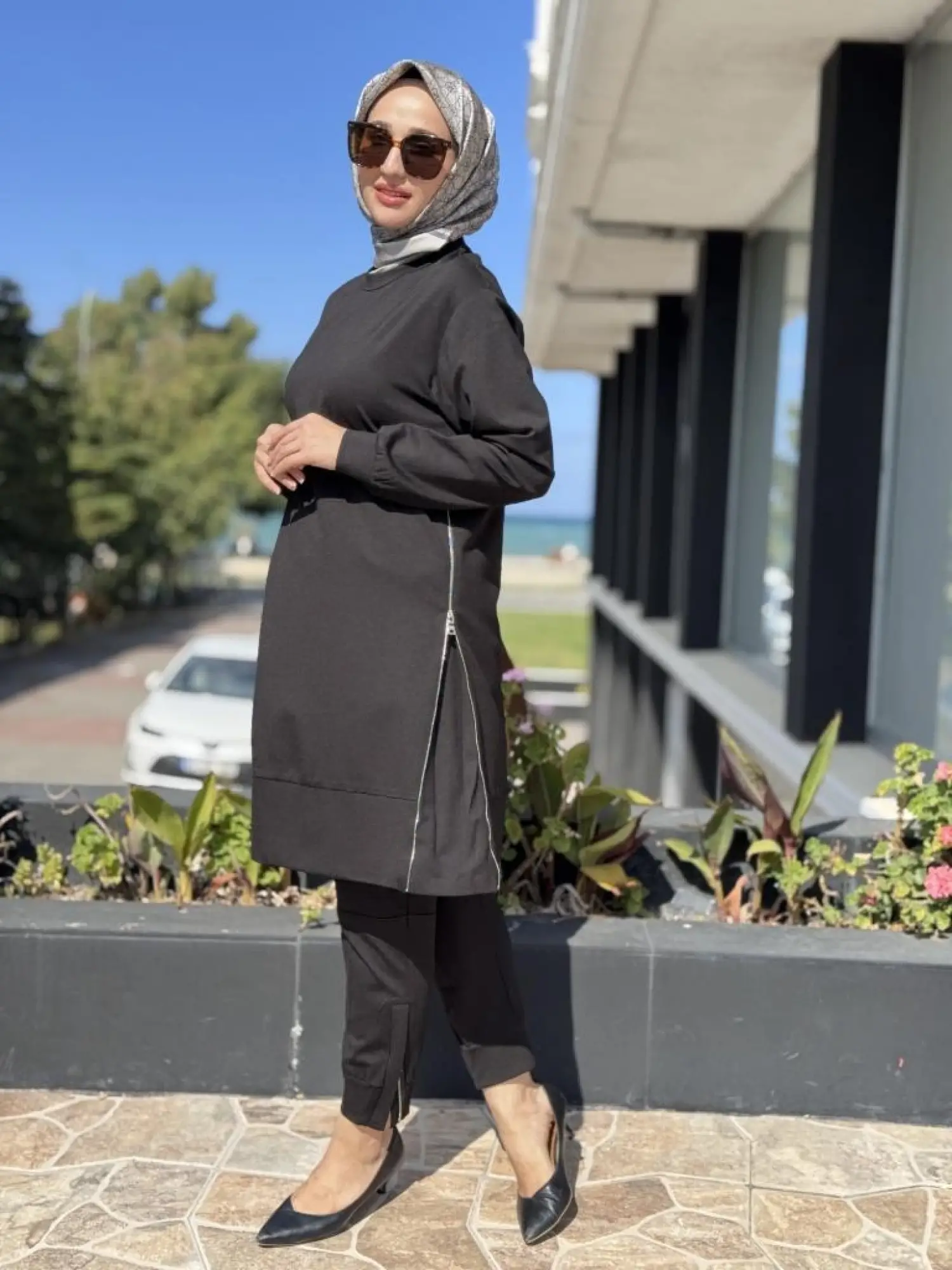 Misswhence Yanları Fermuarlı Viscon Tunik 38020