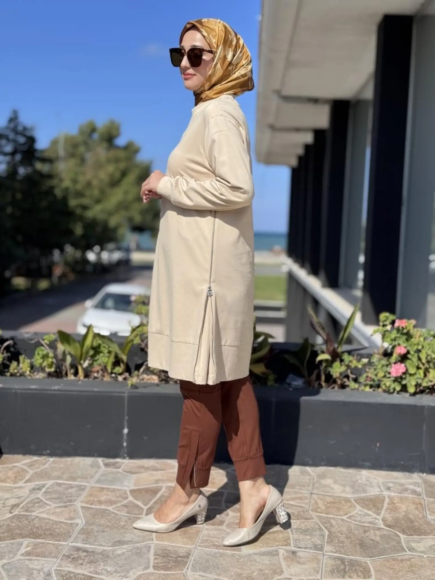 Misswhence Yanları Fermuarlı Viscon Tunik 38020