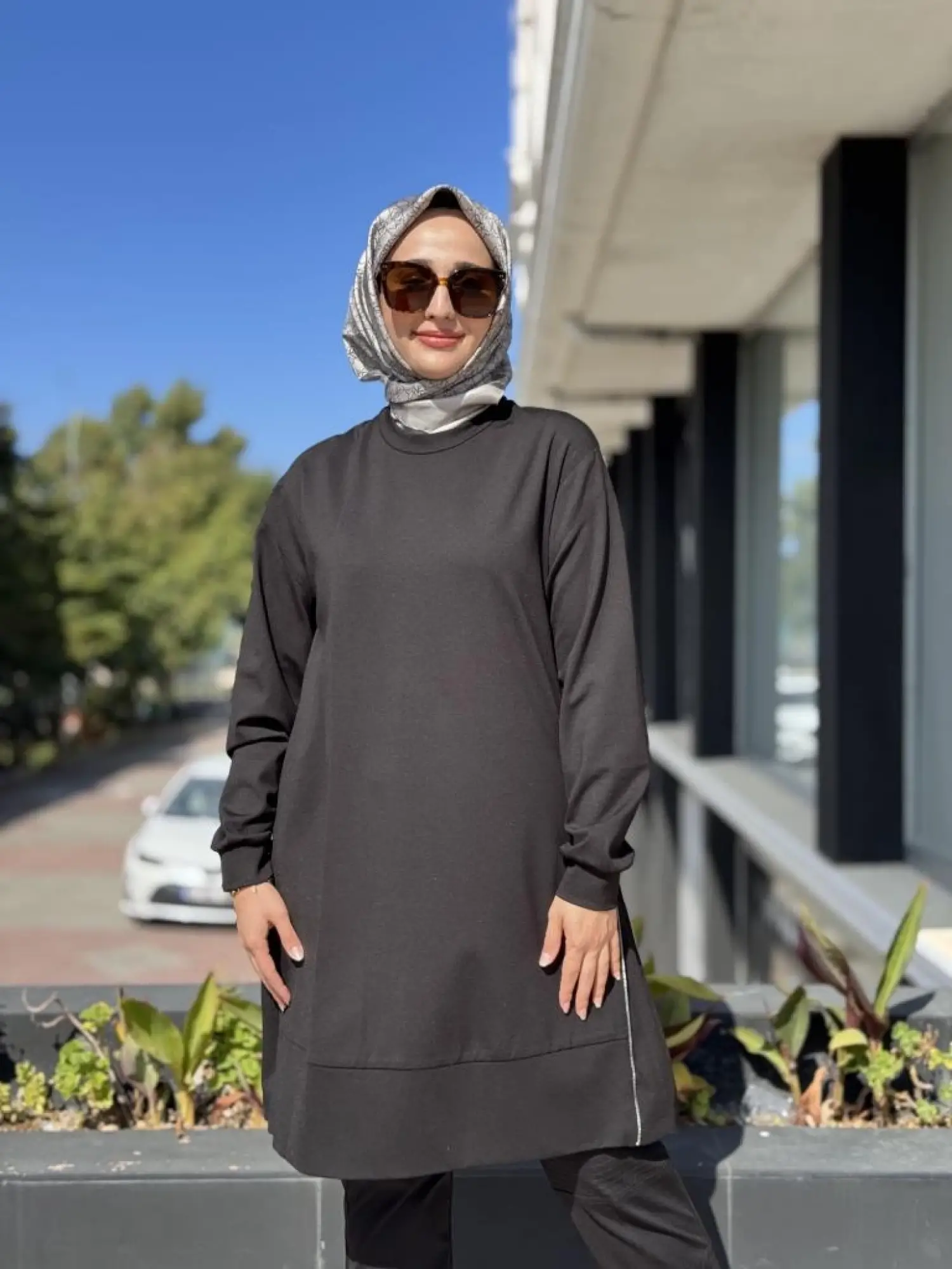 Misswhence Yanları Fermuarlı Viscon Tunik 38020