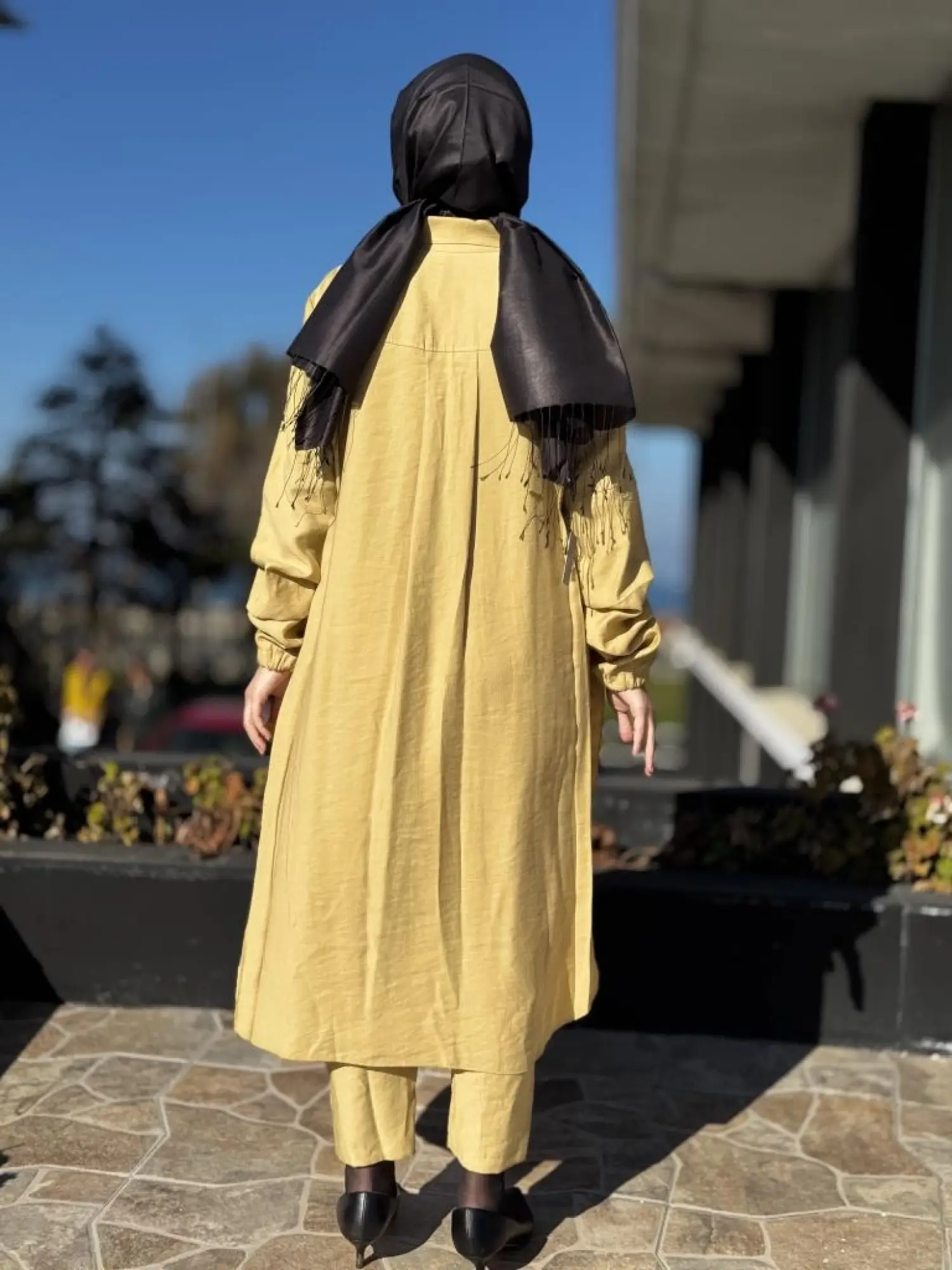 Misswhence Yanları Nakış Detaylı Gömlek Pantolon Takım 37301