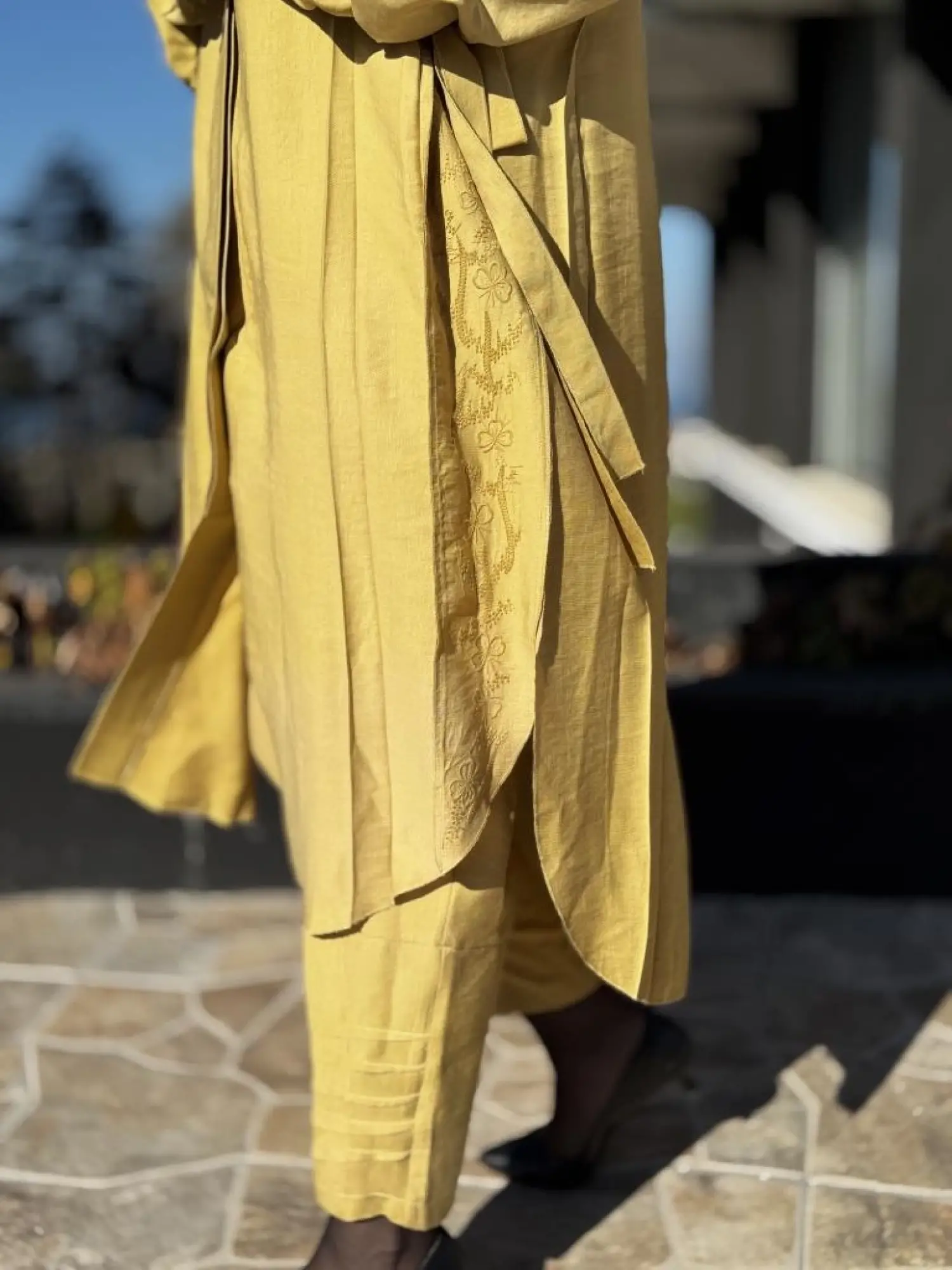 Misswhence Yanları Nakış Detaylı Gömlek Pantolon Takım 37301