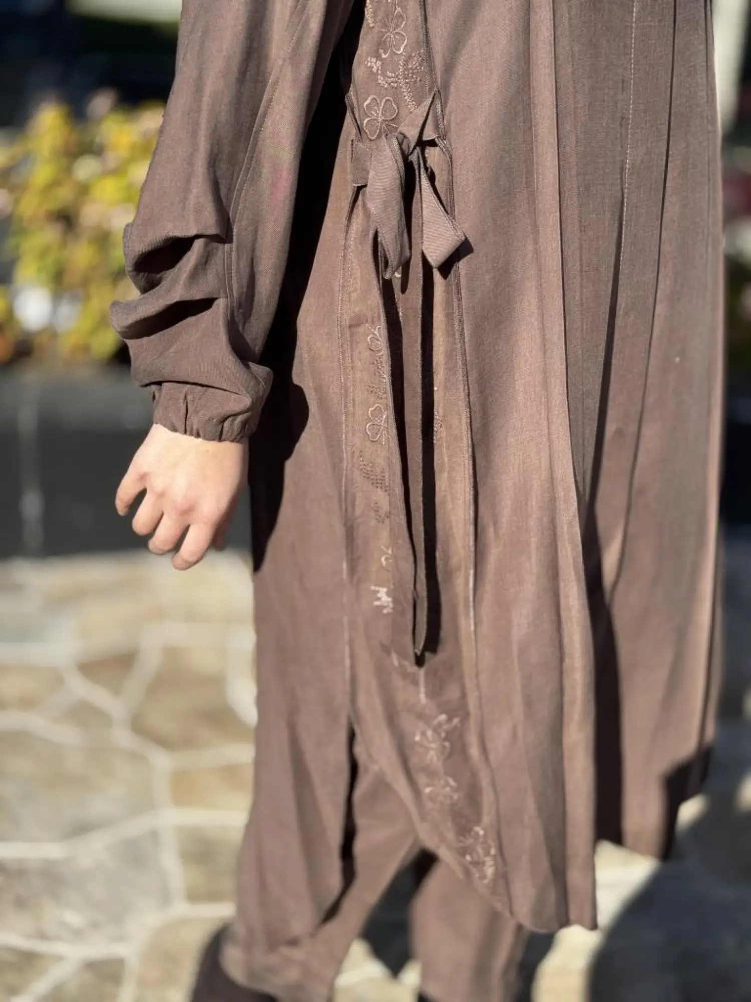 Misswhence Yanları Nakış Detaylı Gömlek Pantolon Takım 37301