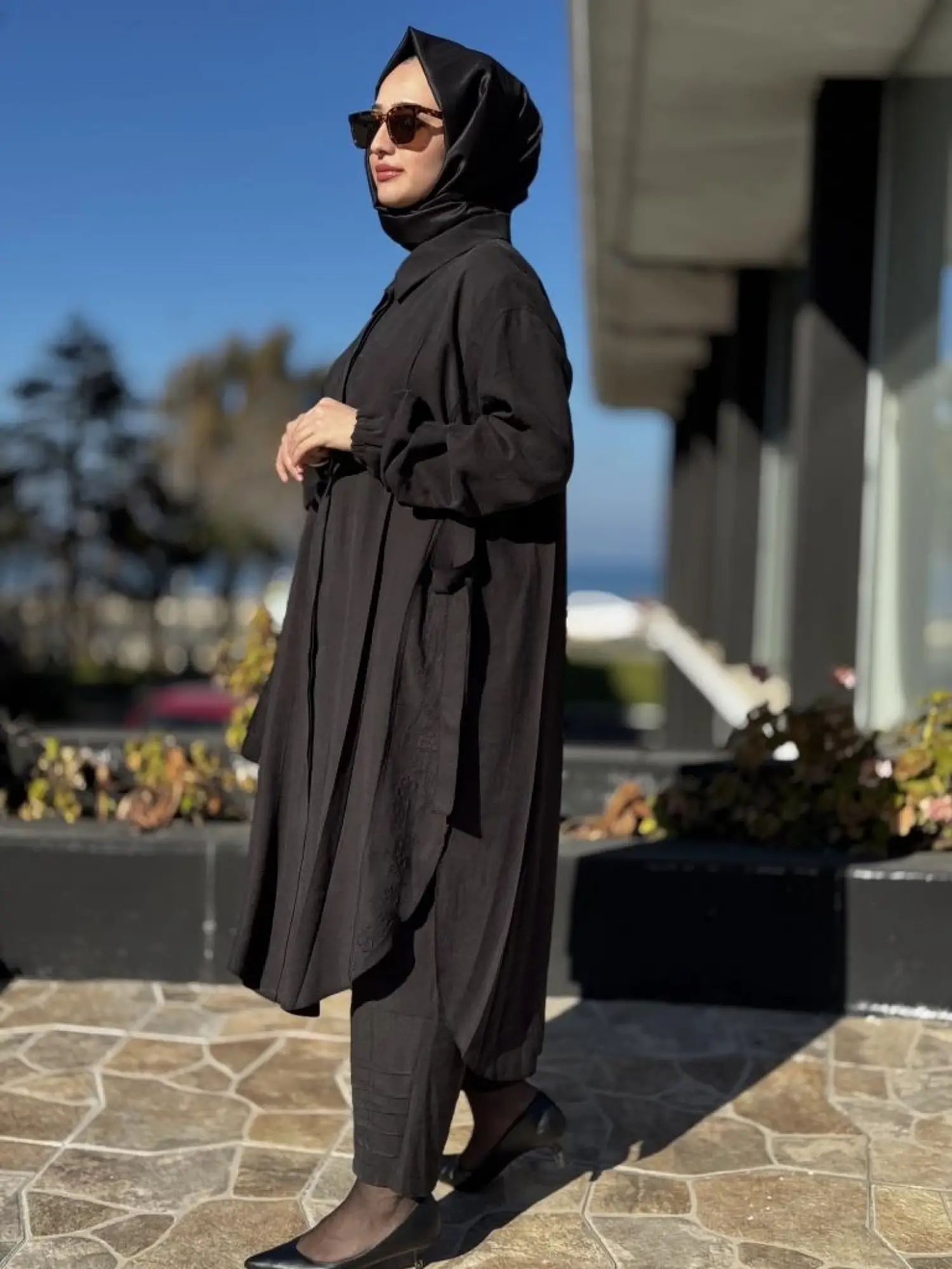 Misswhence Yanları Nakış Detaylı Gömlek Pantolon Takım 37301