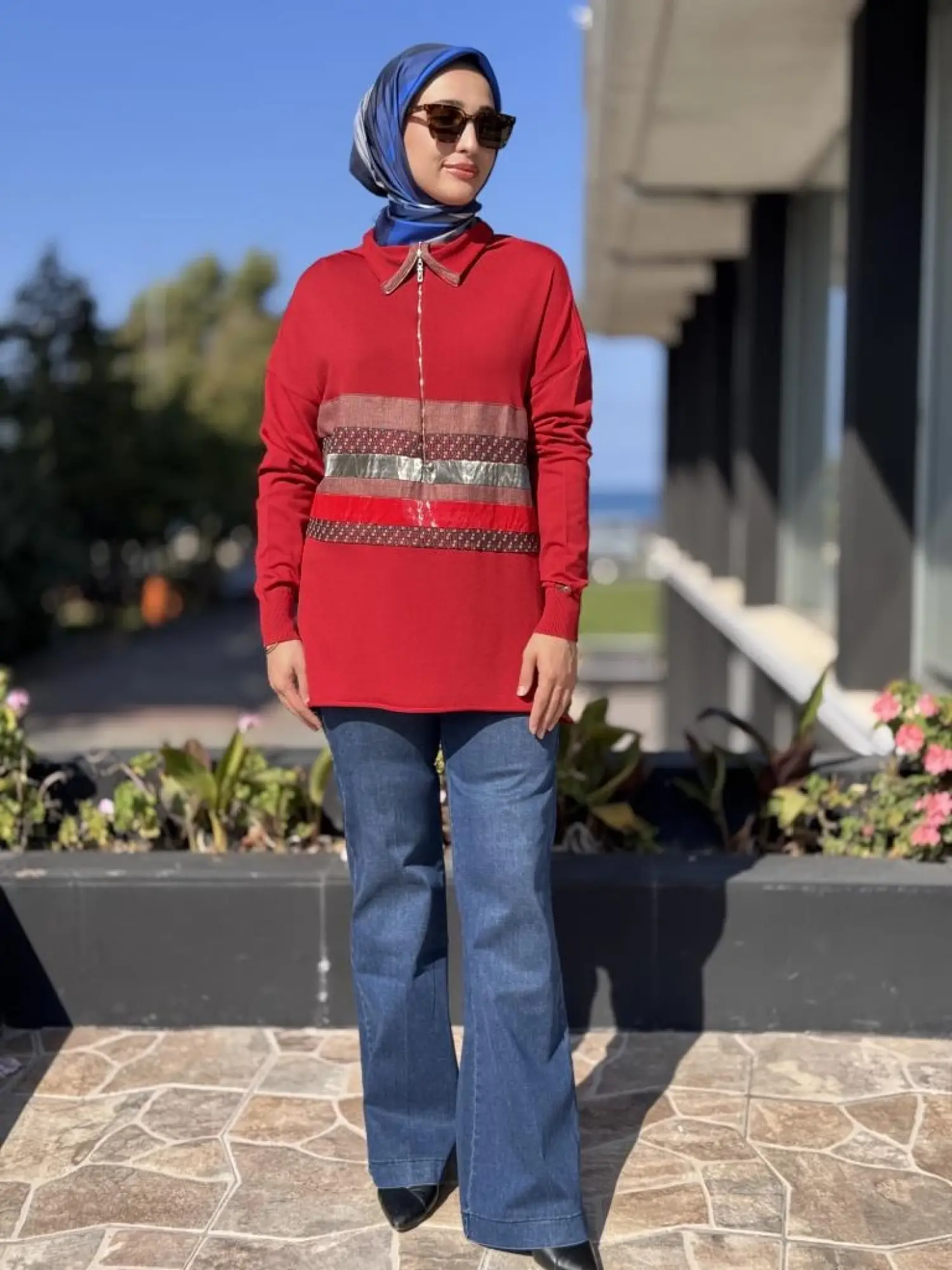 Misswhence Yarım Fermuralı Triko Tunik 38001