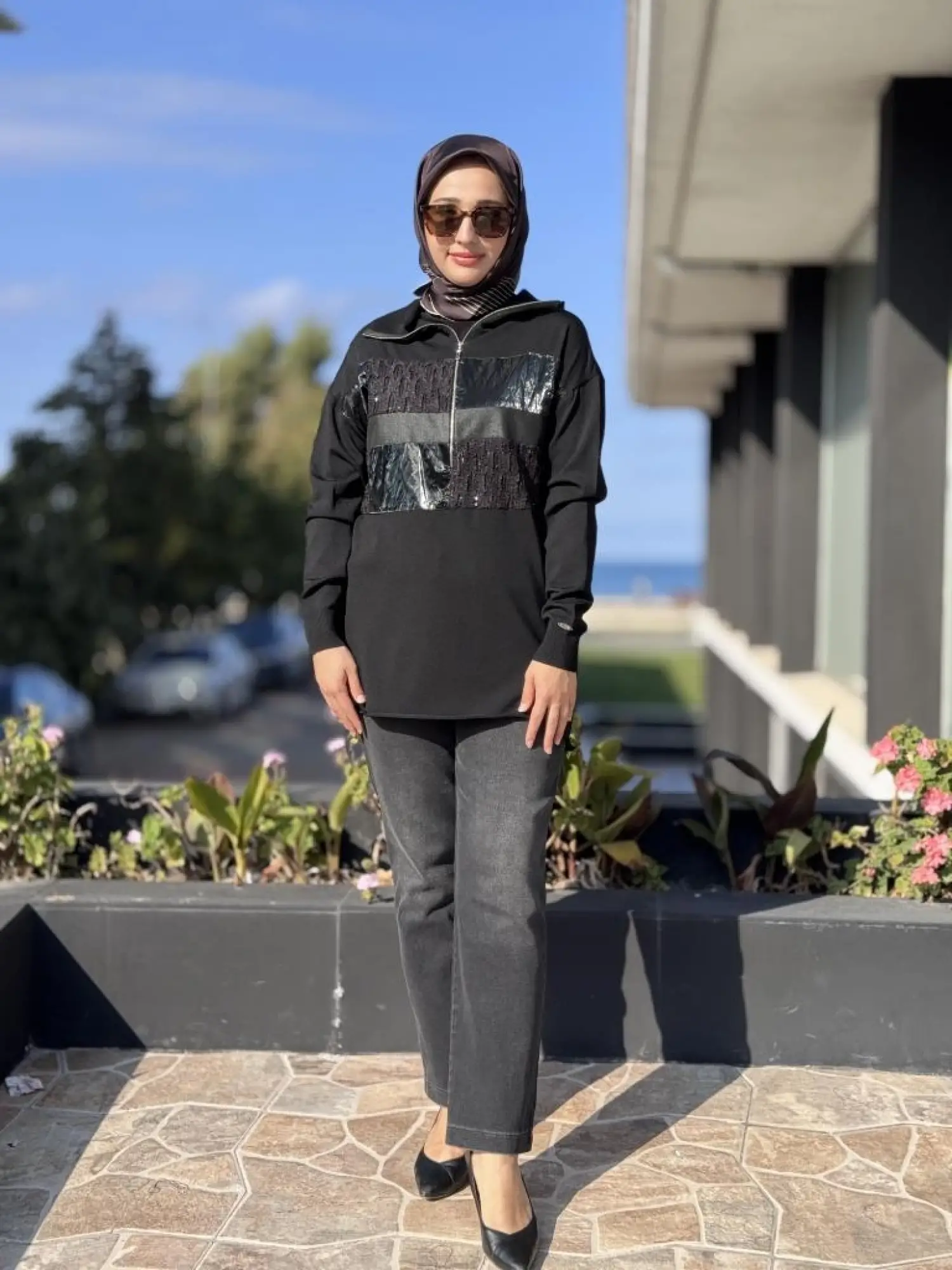 Misswhence Yarım Fermuralı Triko Tunik 38001