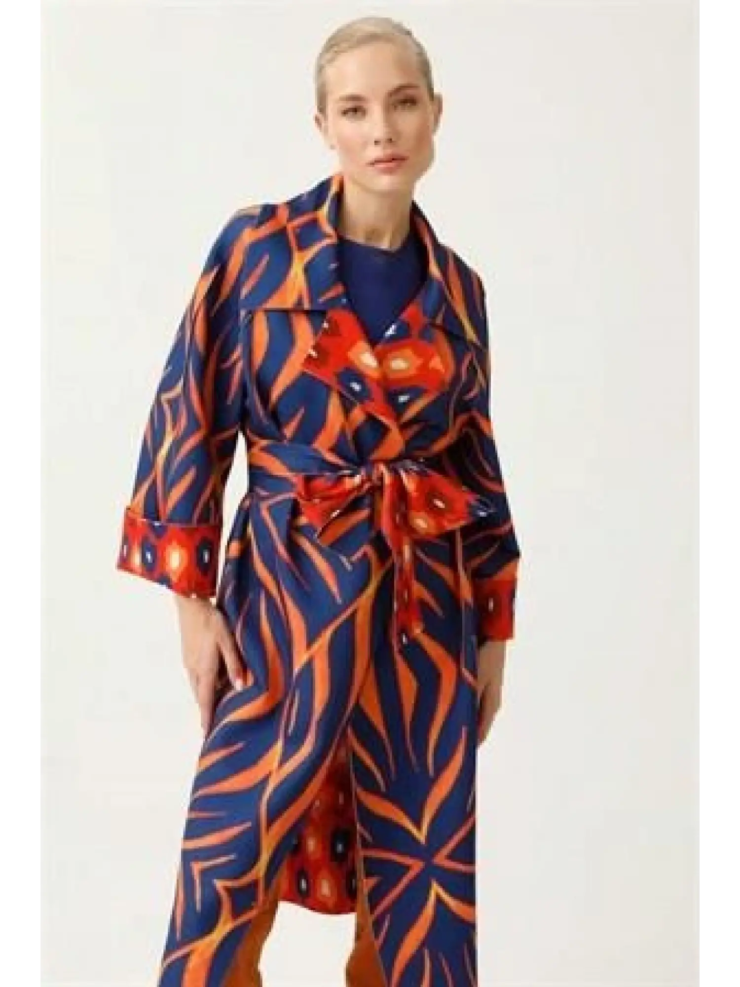 Noi Üstten Dikişli Modern Zebra Desen Scuba Ceket (NOİ-43331)