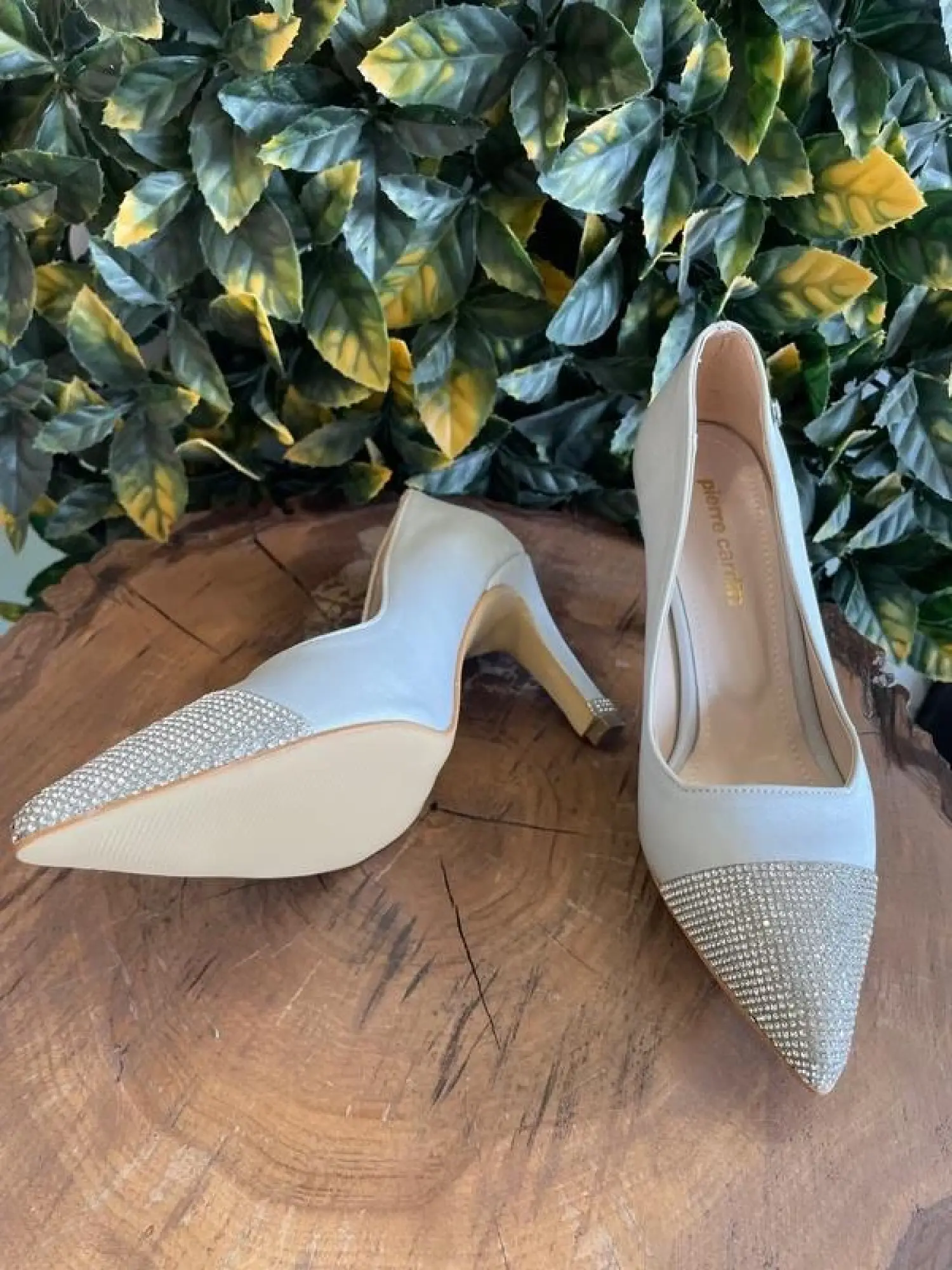 Pierre Cardin Önü ve Topuğu Taşlı Gri Stiletto 52610