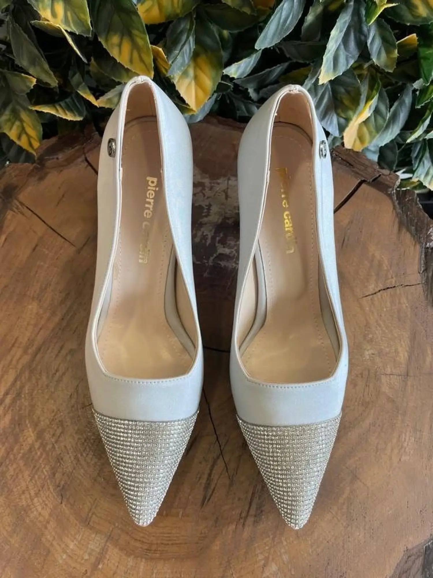 Pierre Cardin Önü ve Topuğu Taşlı Gri Stiletto 52610