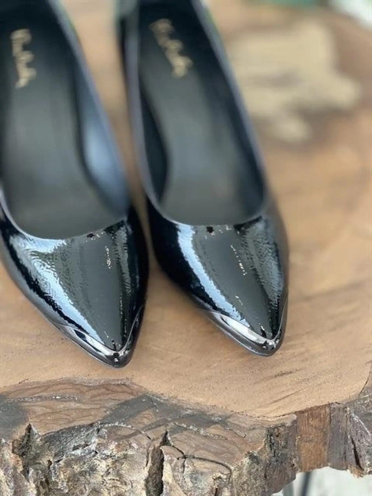 Pierre Cardin Siyah Rugan Topuk Ayakkabı (51752)