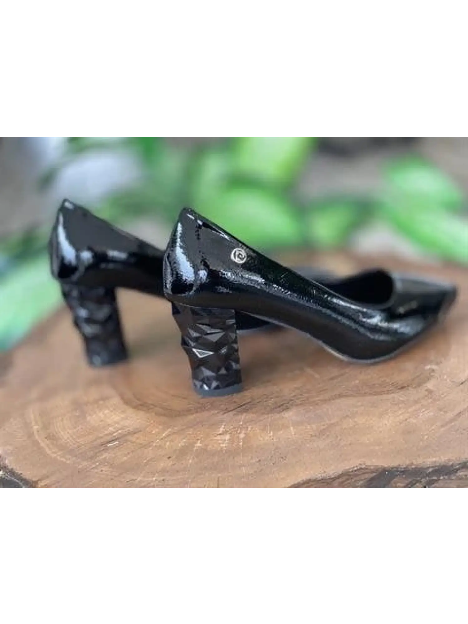 Pierre Cardin Siyah Rugan Topuk Ayakkabı (51752)