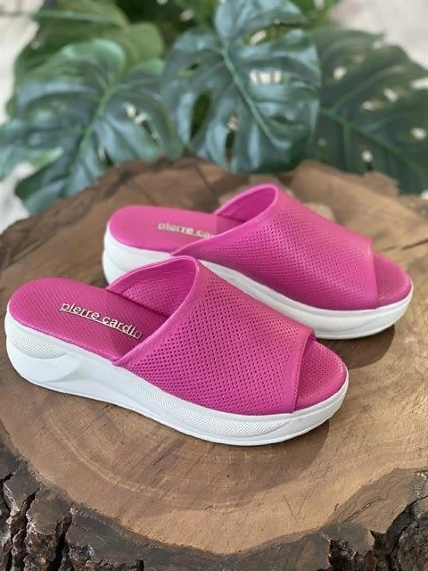 Pierre Cardin Yüksek Taban Fuşya Terlik PC7172