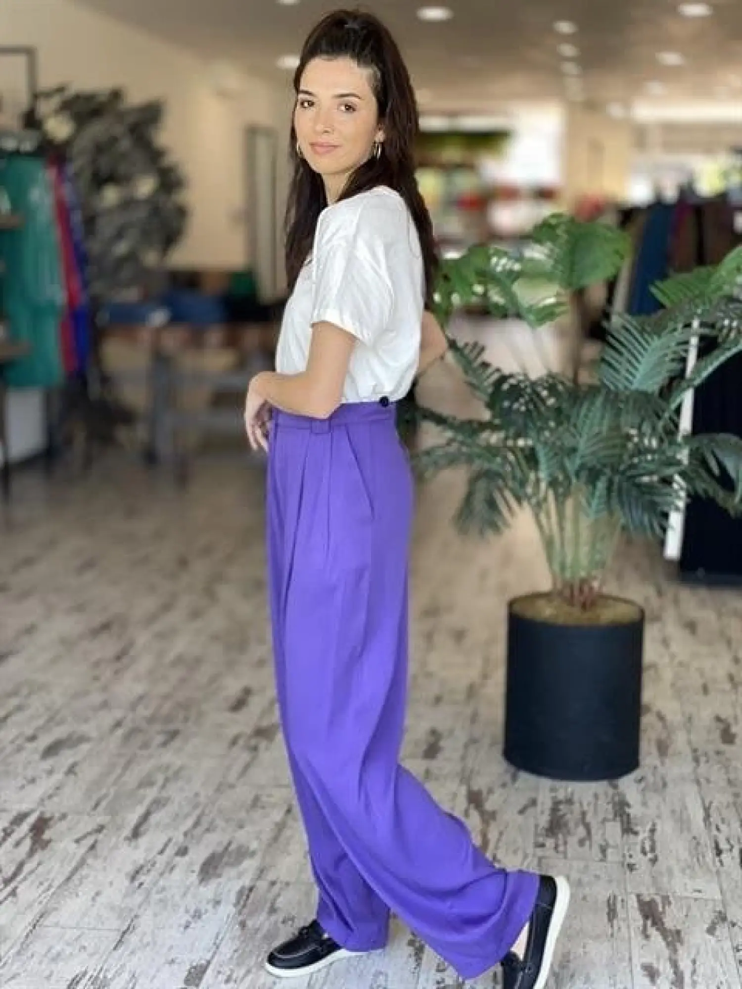 QOOQ Cepli Bol Paça Siyah Bruno Pantolon 23SS338