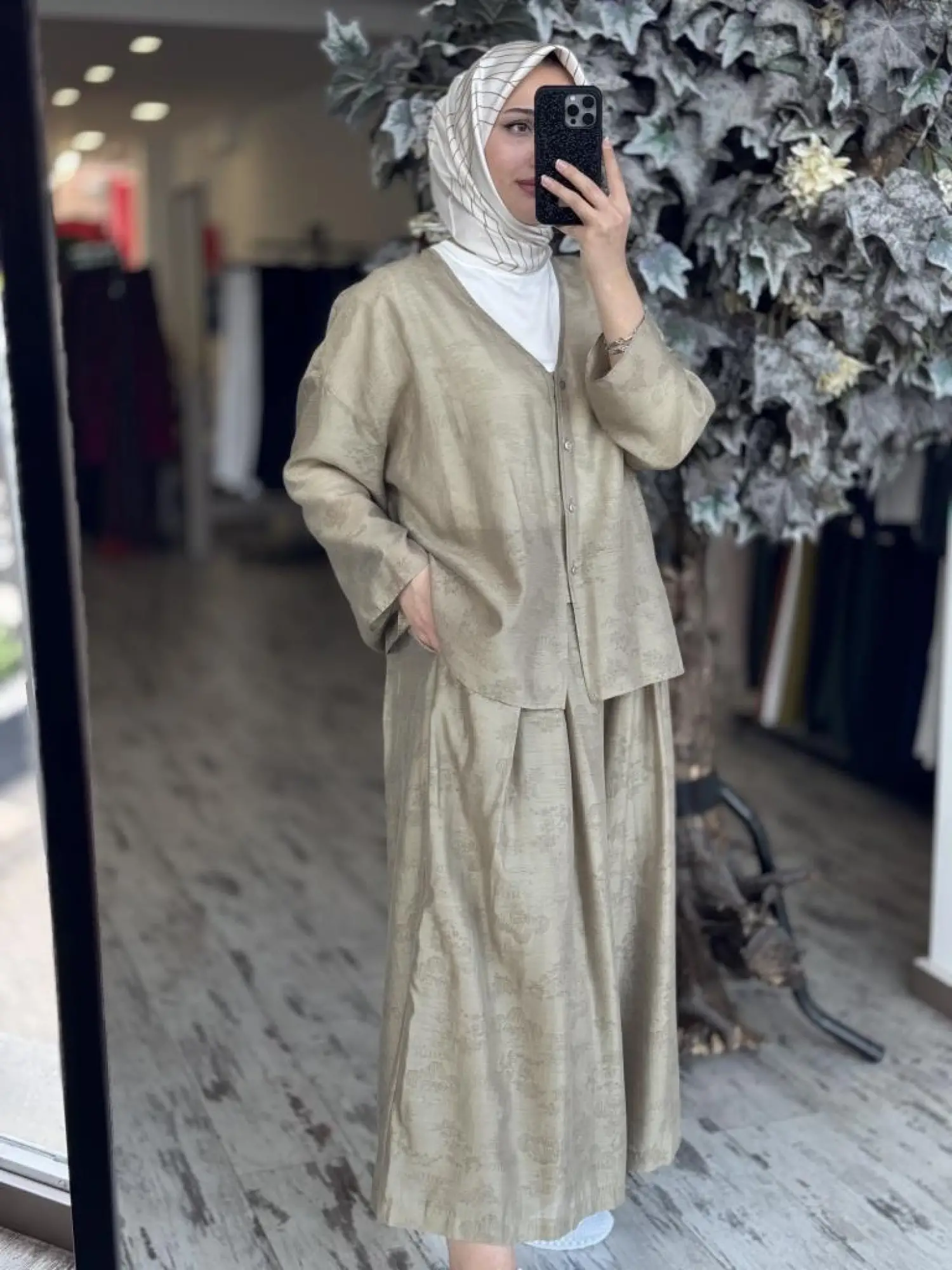 QooQ Store Azur Kimono Pantolon Takım 25SS626