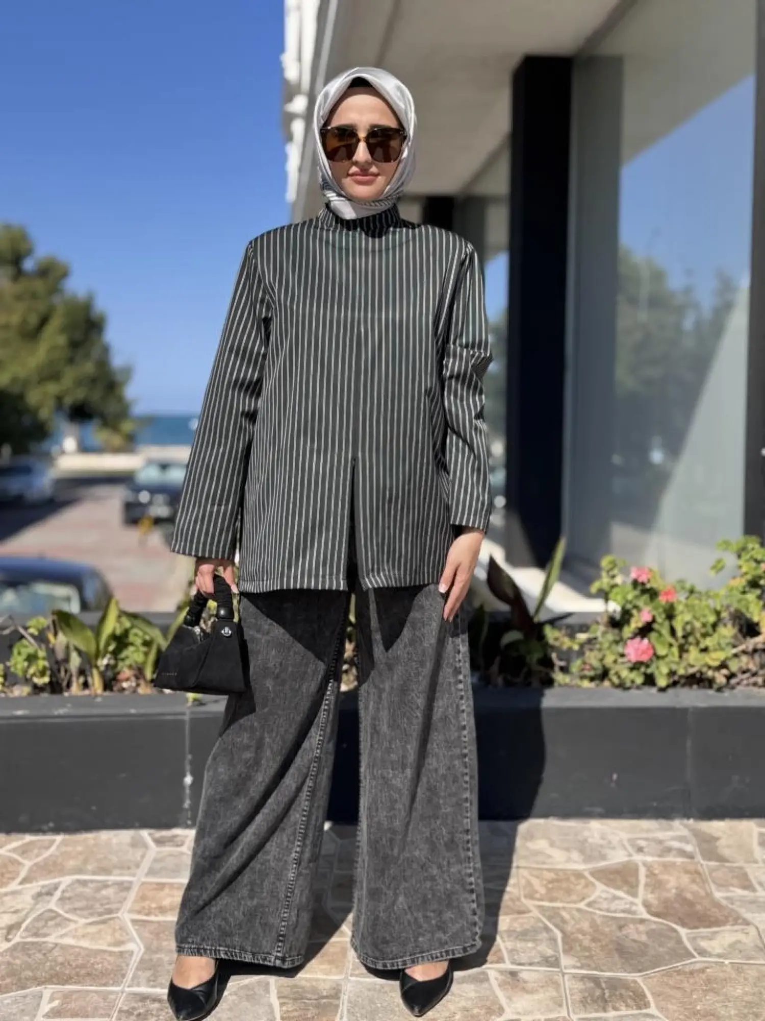 QooQ Store Çizgili Bluz 26FW202