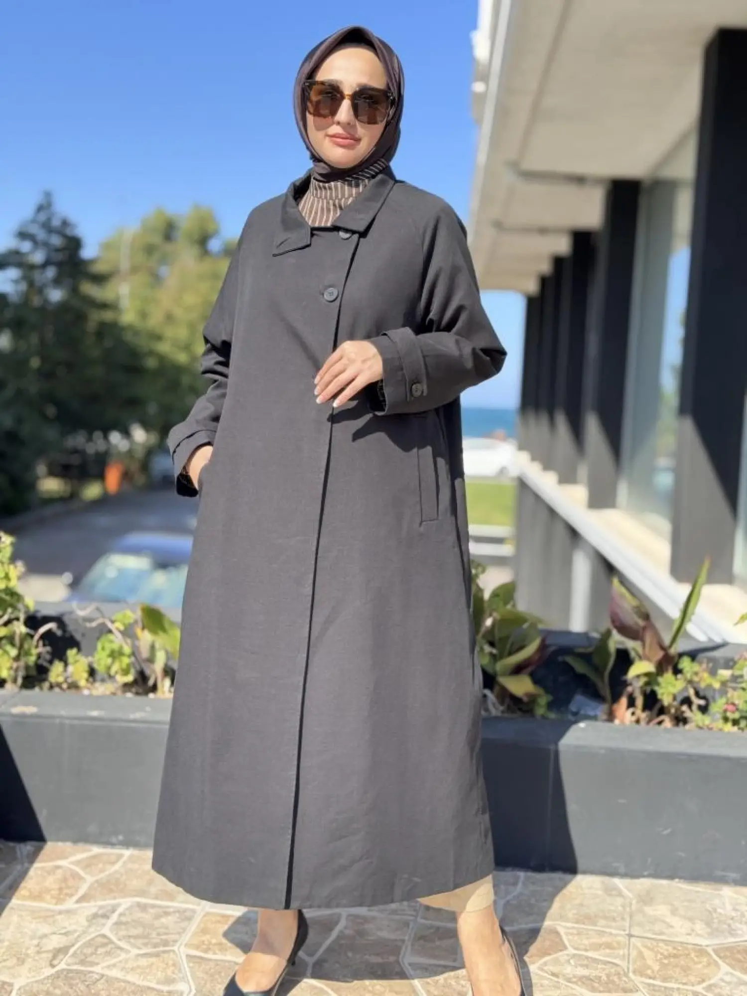 QooQ Store Düğmeli Kumaş Trench 26FW612