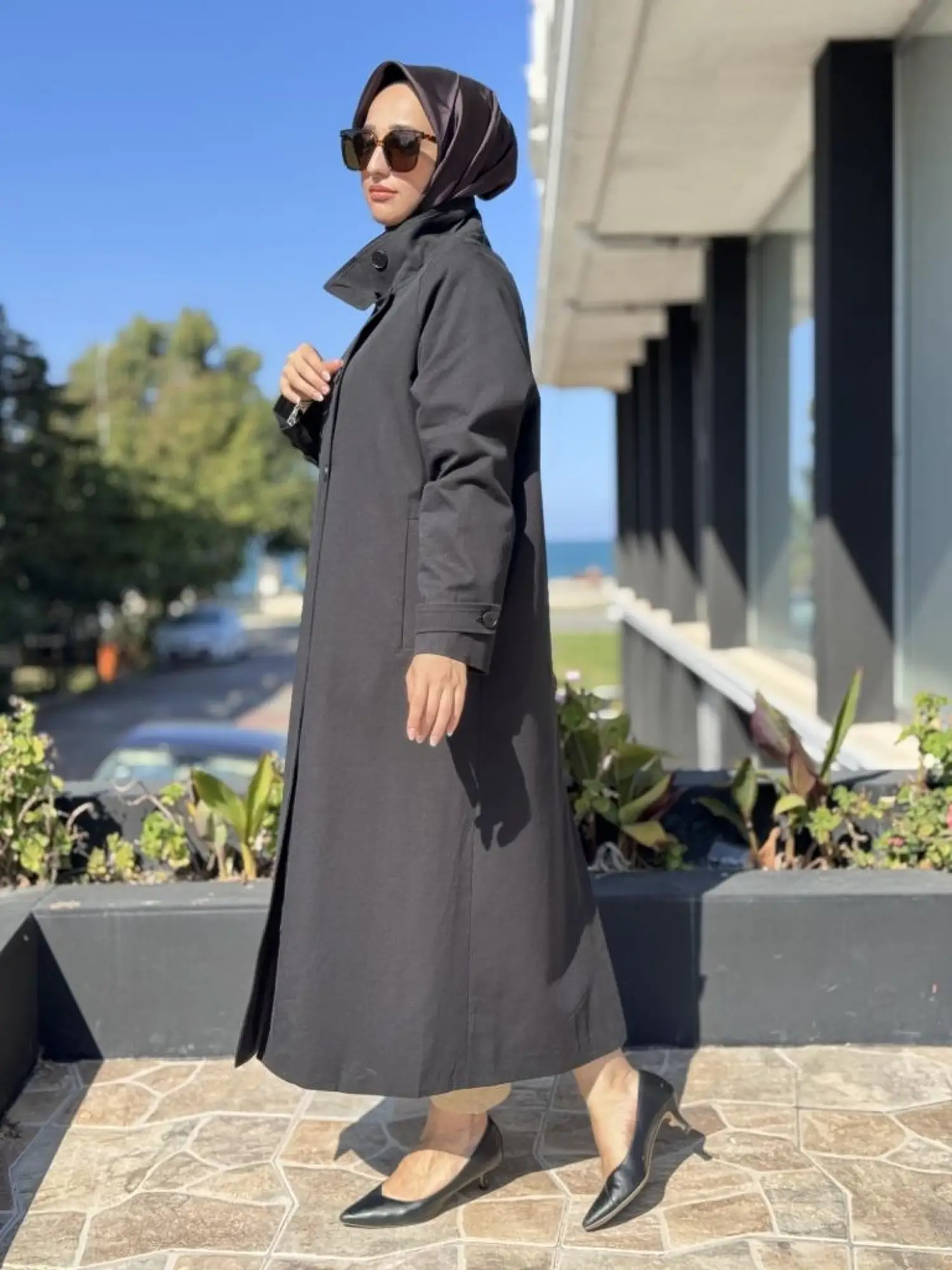 QooQ Store Düğmeli Kumaş Trench 26FW612