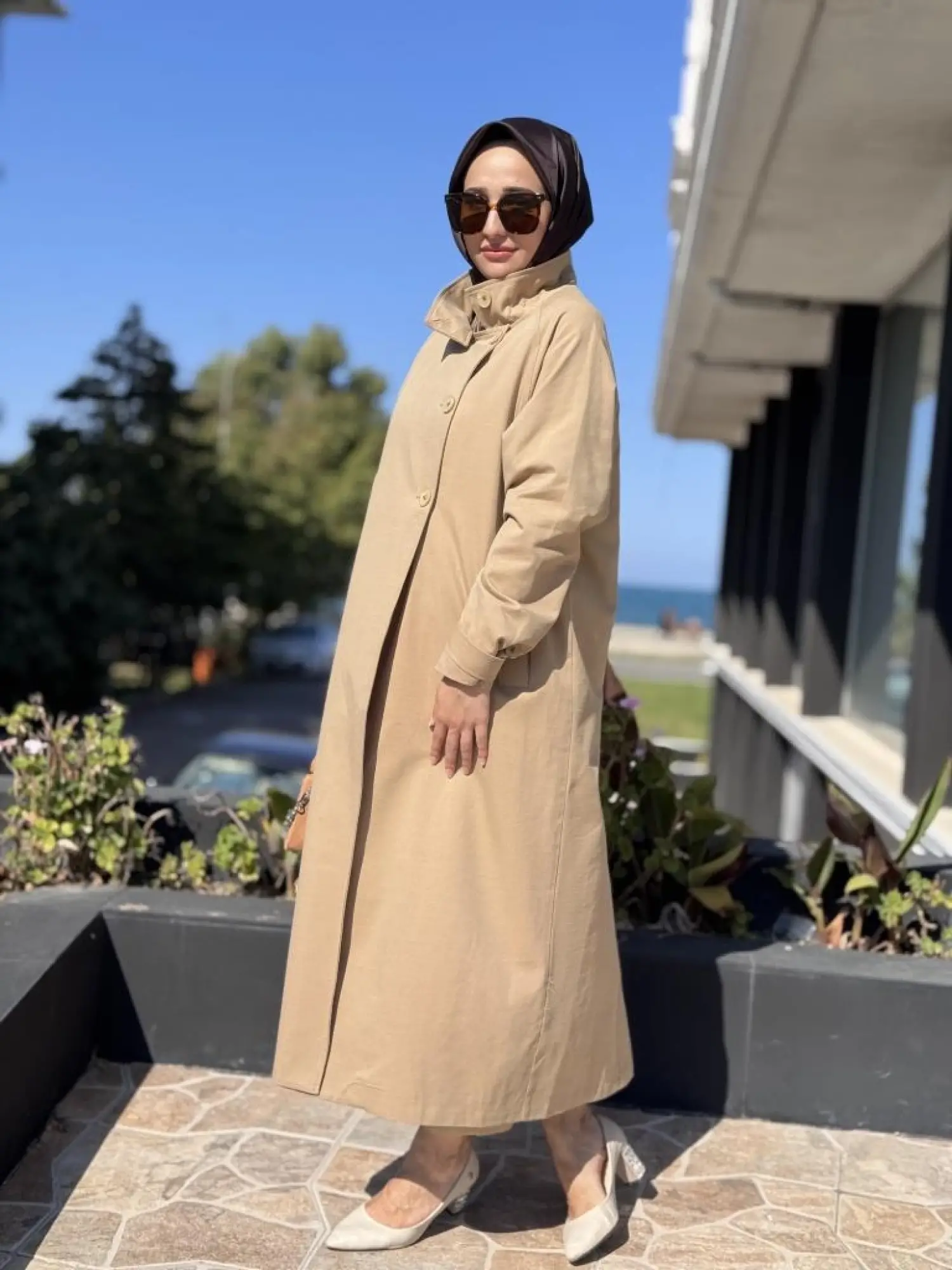 QooQ Store Düğmeli Kumaş Trench 26FW612