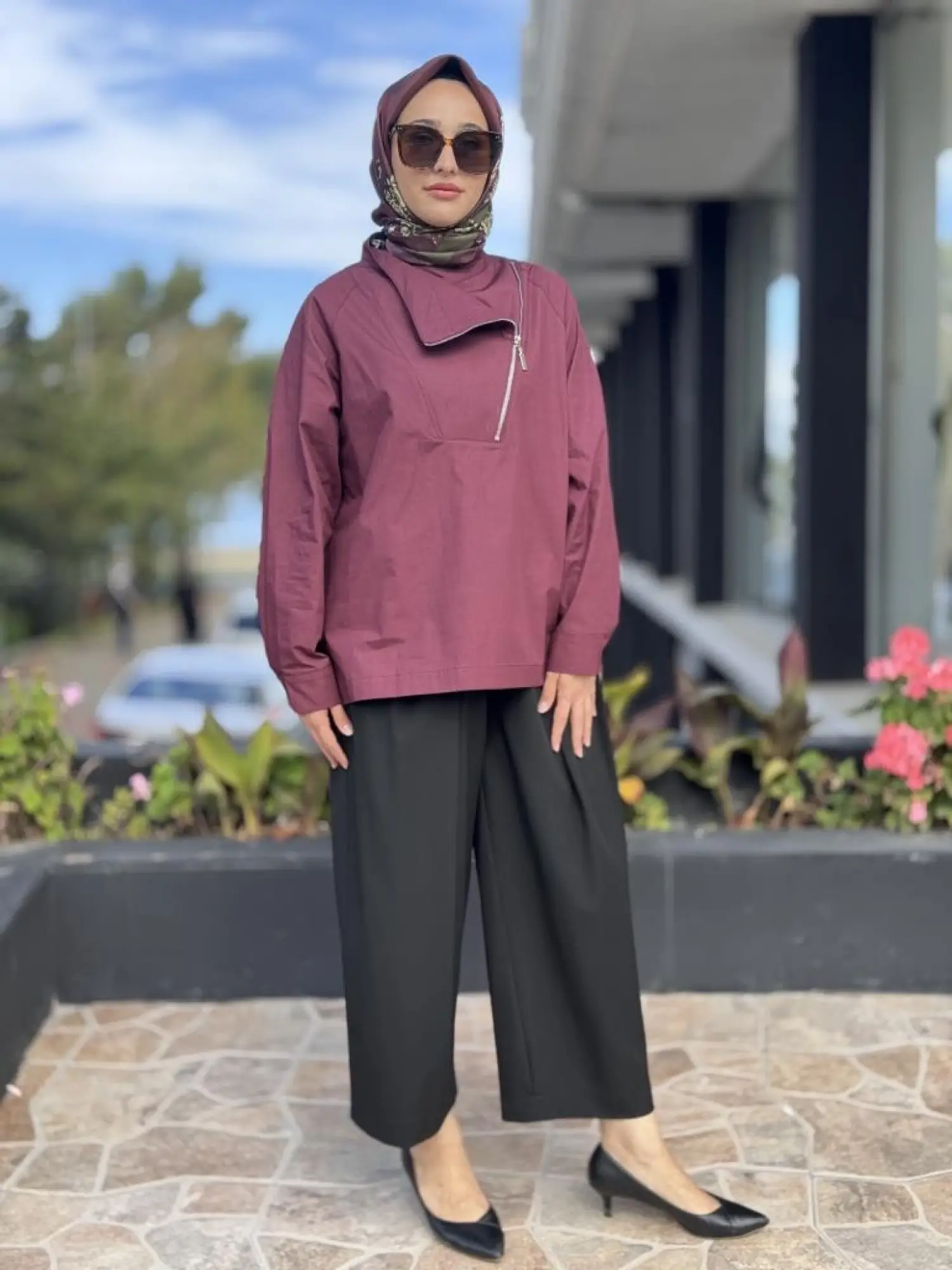 QooQ Store Fermuarlı Poplin Bluz 26FW208