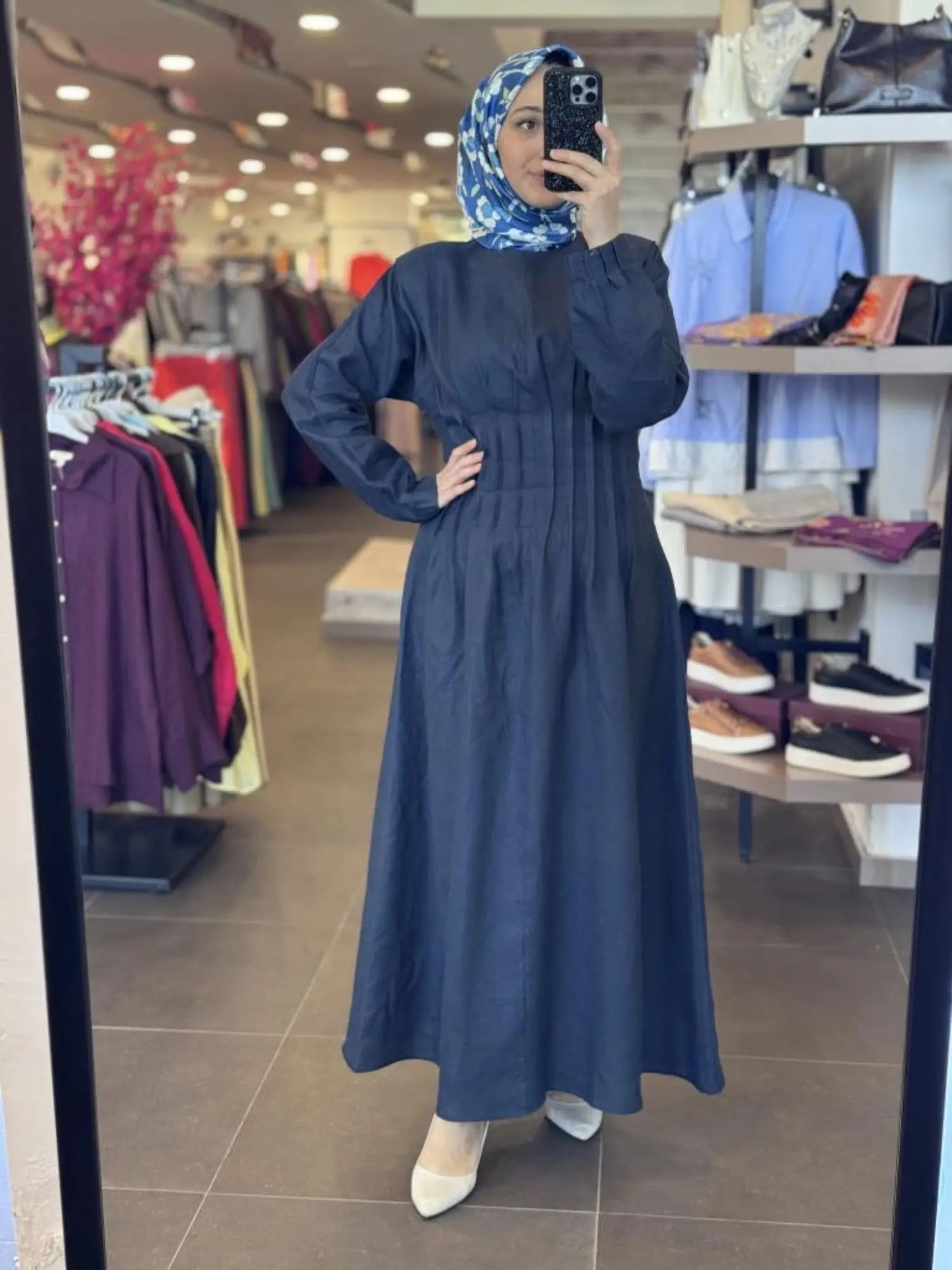 QooQ Store Flex Keten Elbise 25SS403