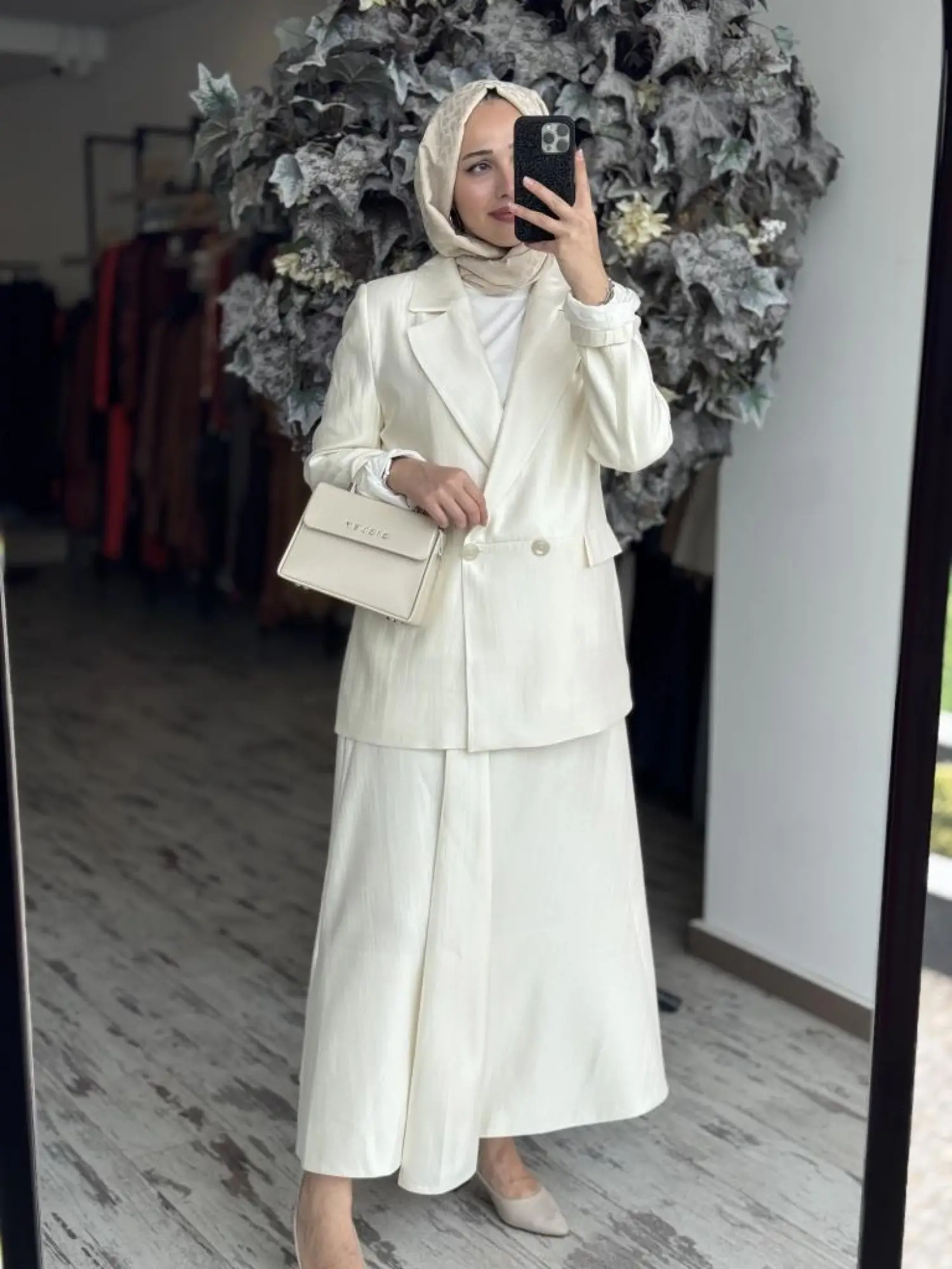 QooQ Store İnci Ceket Etek Takım 25SS628