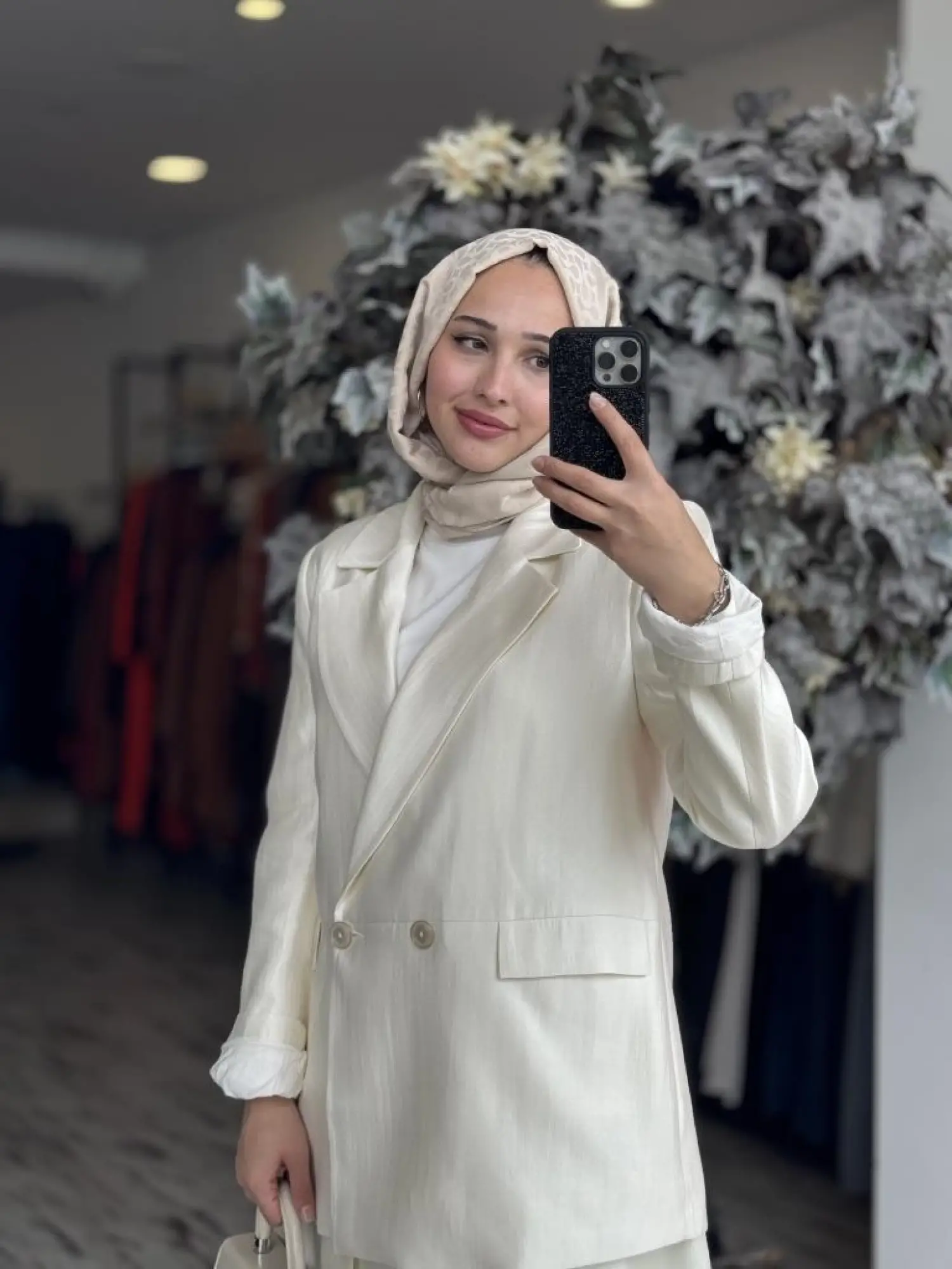 QooQ Store İnci Ceket Etek Takım 25SS628