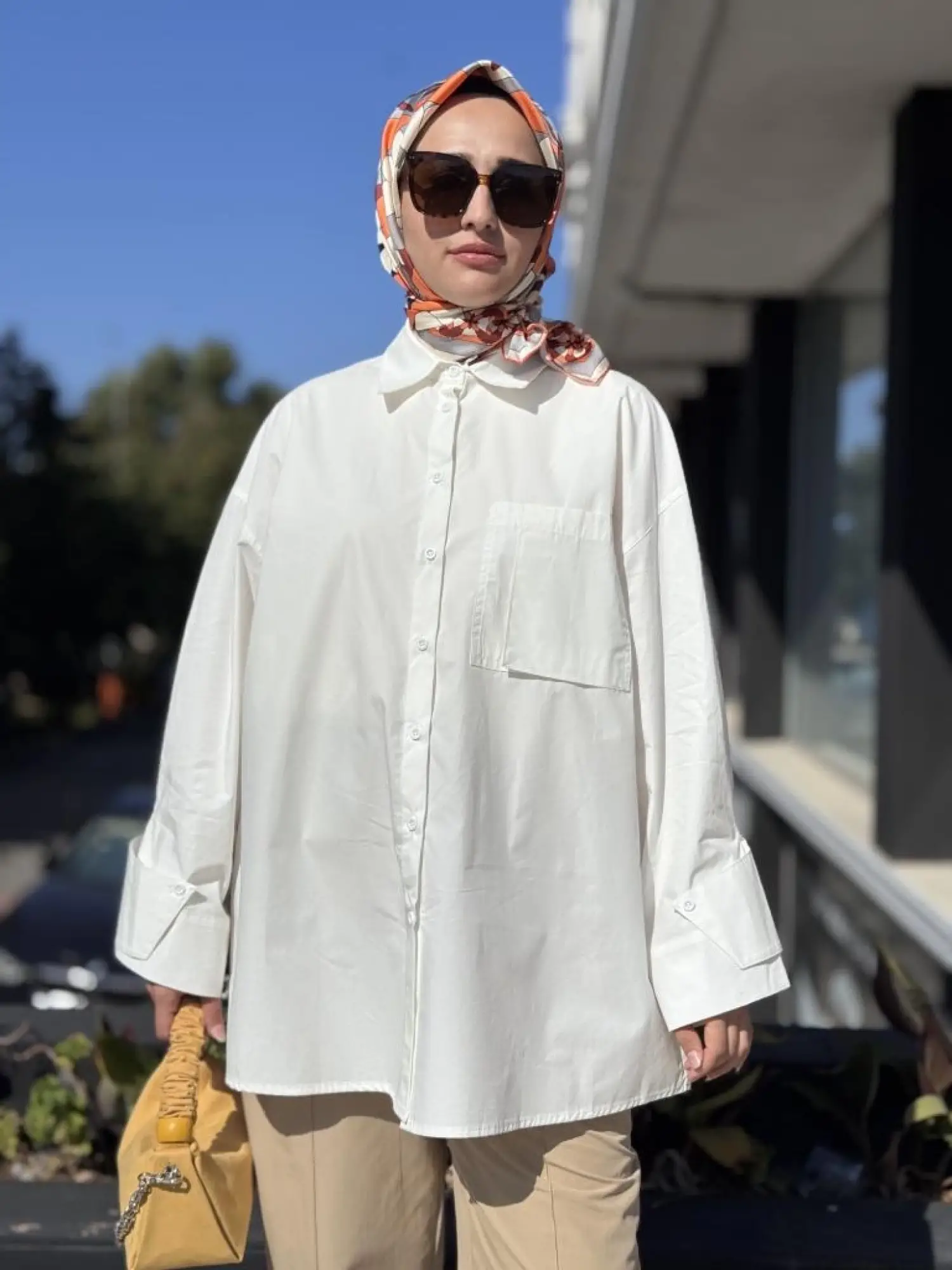 QooQ Store Kol Detaylı Poplin Gömlek 26FW200