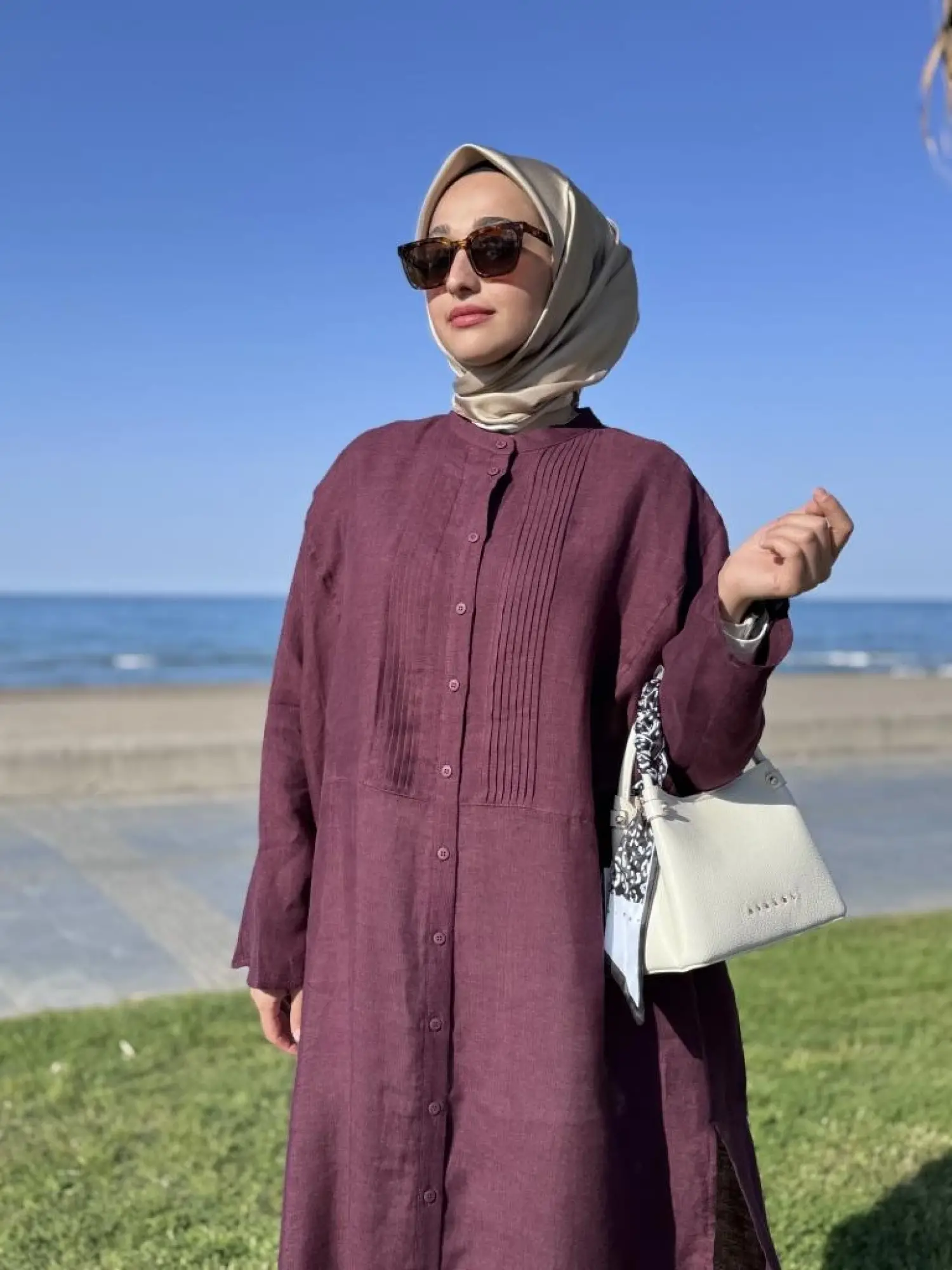 QooQ Store Min Maxi Keten Gömlek 25SS230