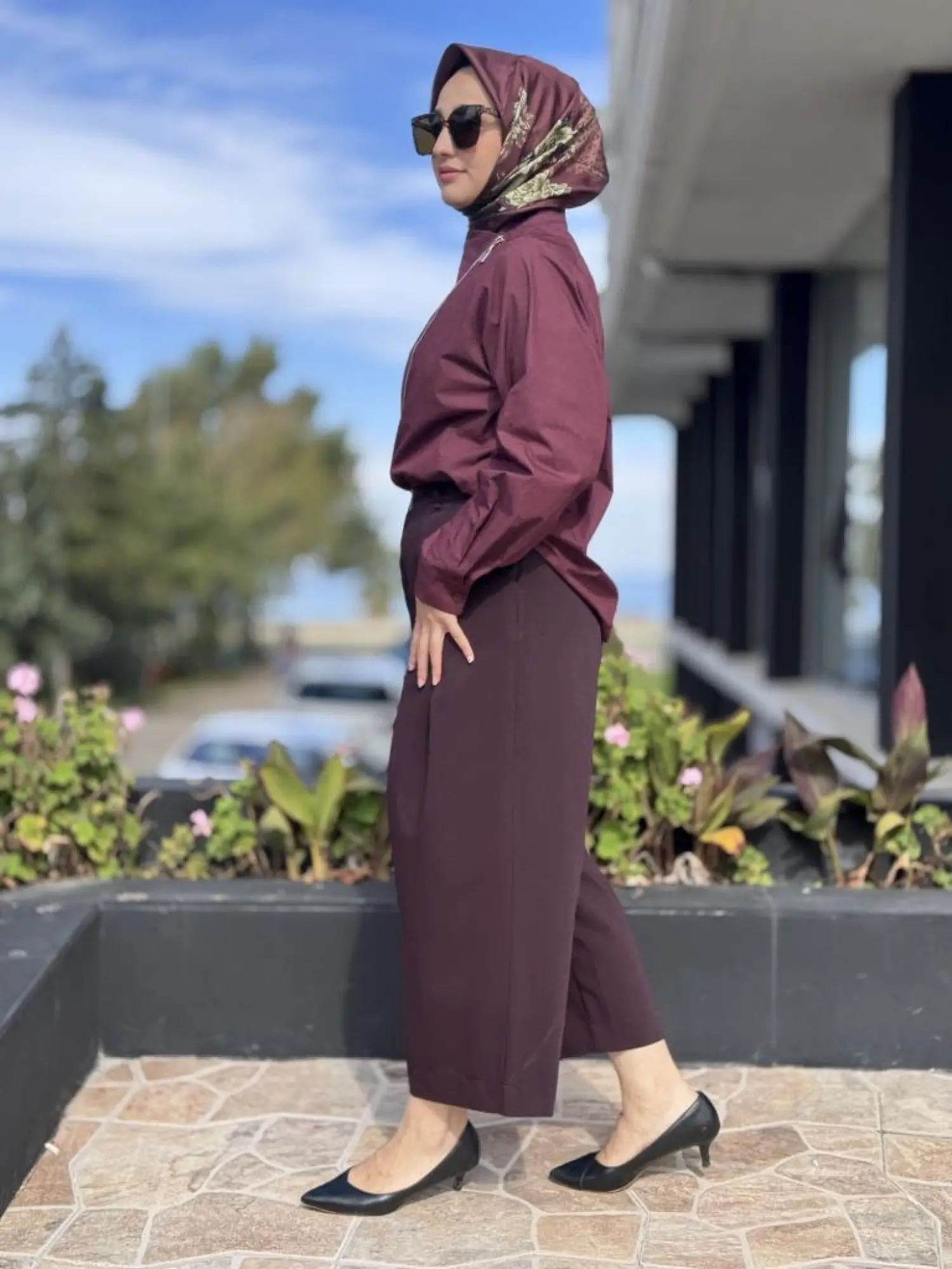 QooQ Store Mürdüm Pileli Pantolon 26FW318