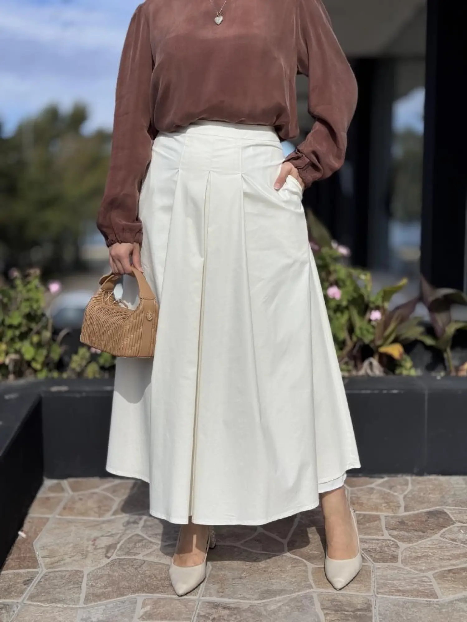 QooQ Store Pilikaşe Cepli Etek 26FW510