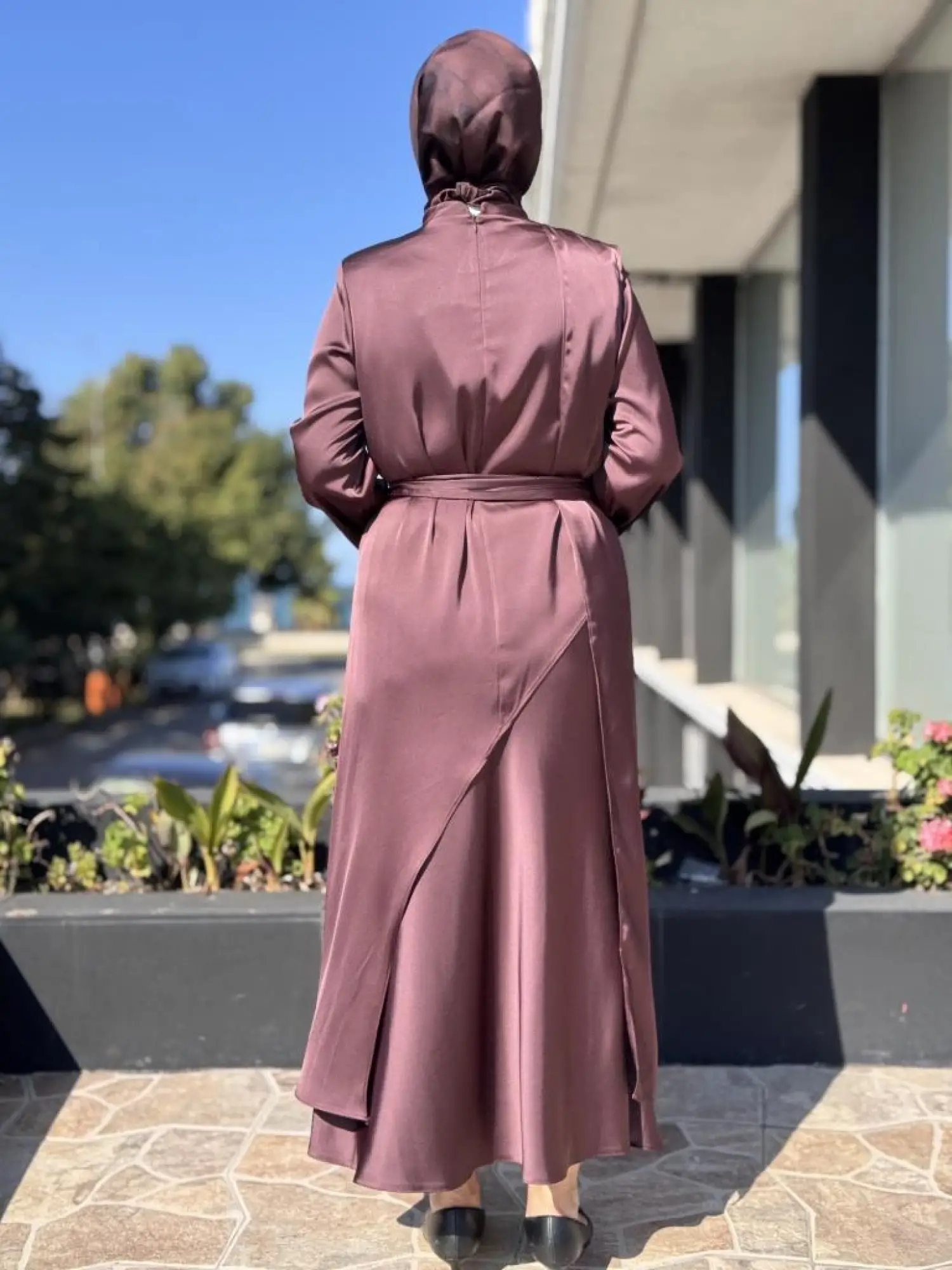 QooQ Store Saten Bluz Etek Takım 26FW201