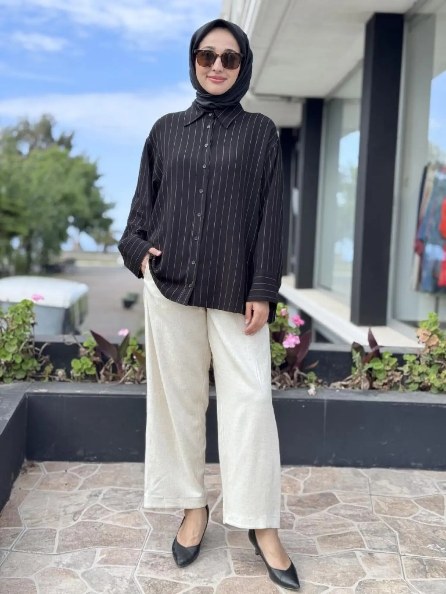 QooQ Store Seed Cepli Keten Pantolon 25SS318