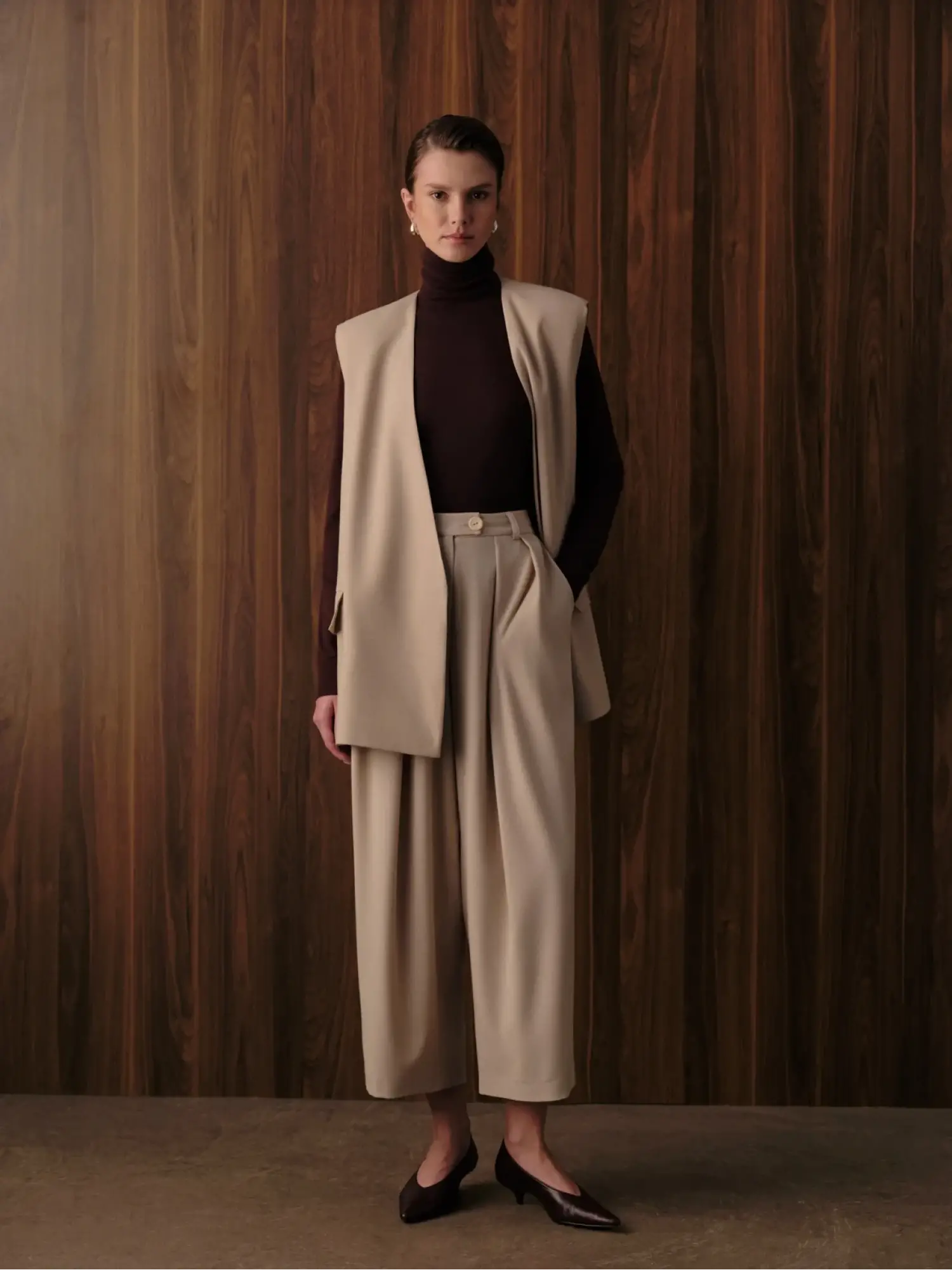 QooQ Store Sırtı Anvelop Yelek 27FW608
