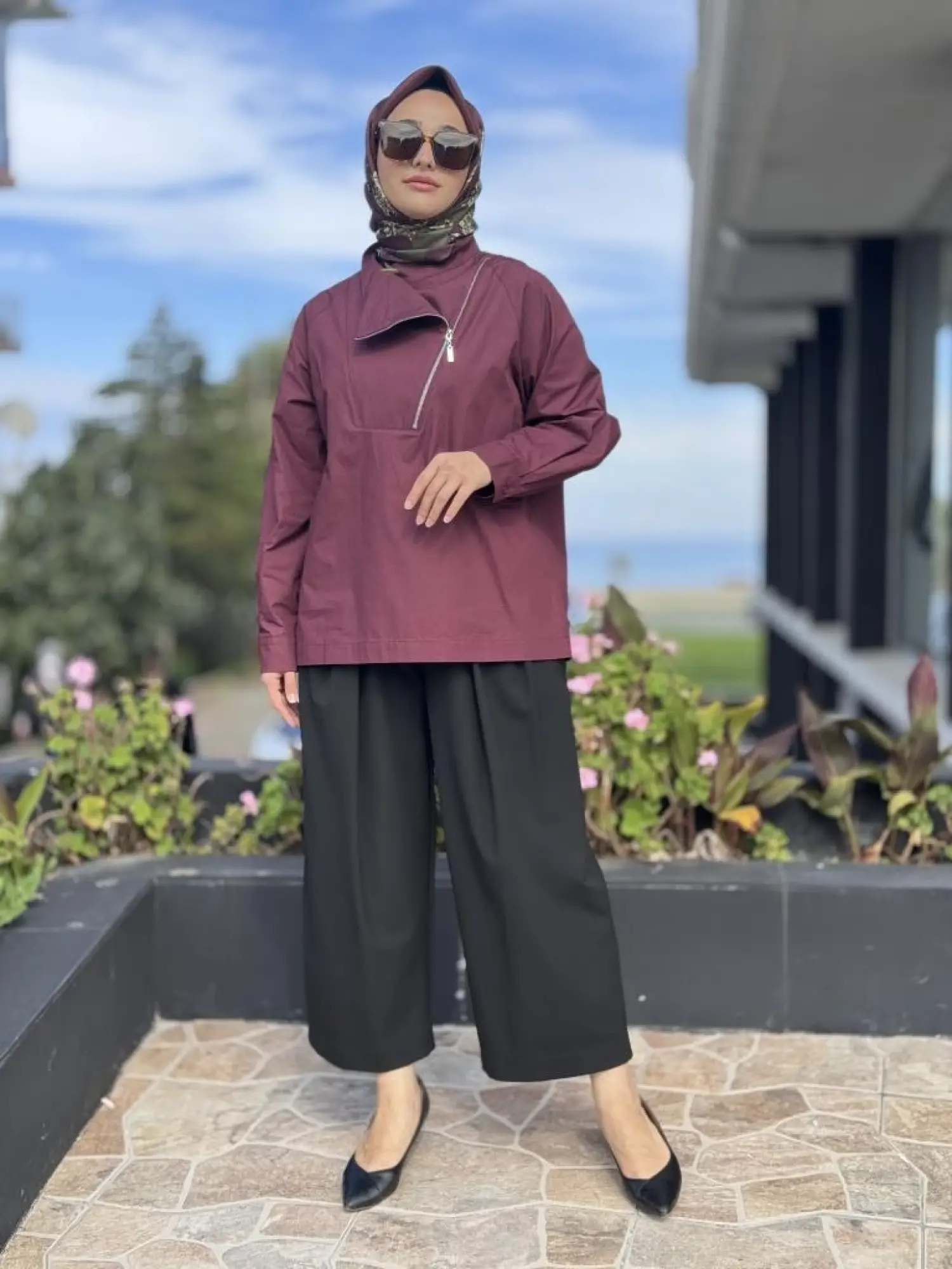 QooQ Store Siyah Pileli Pantolon 26FW314