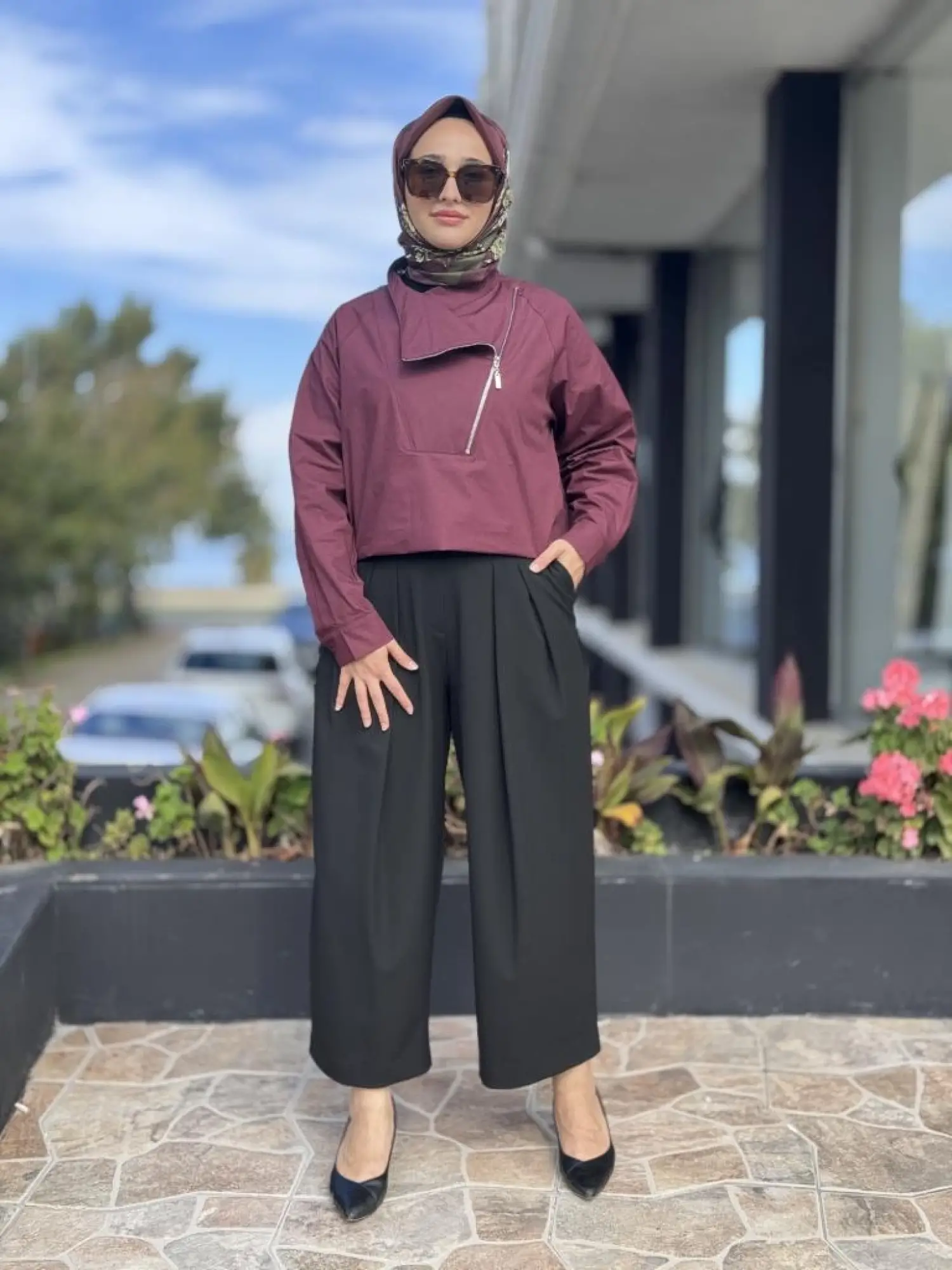 QooQ Store Siyah Pileli Pantolon 26FW314