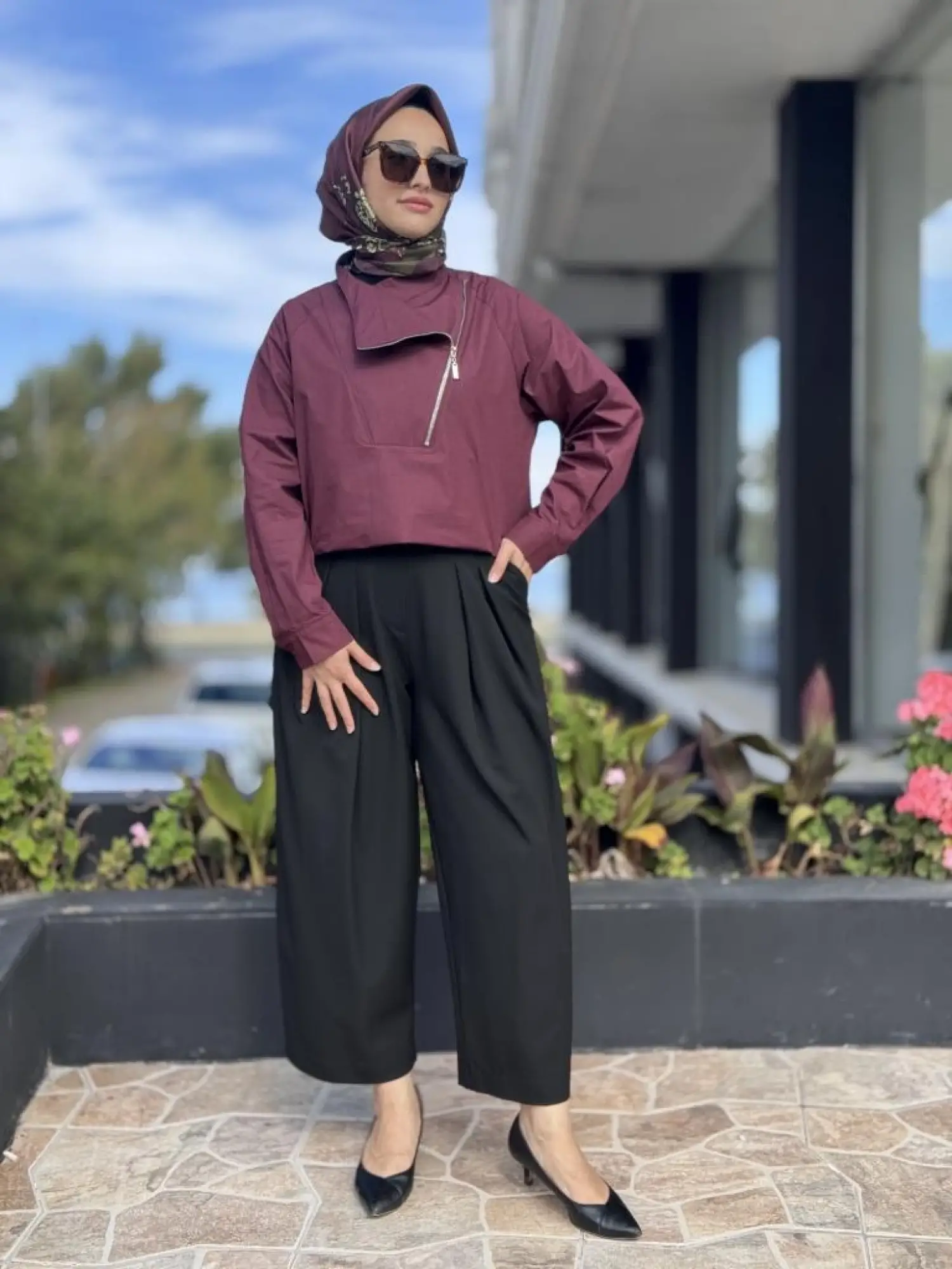 QooQ Store Siyah Pileli Pantolon 26FW314