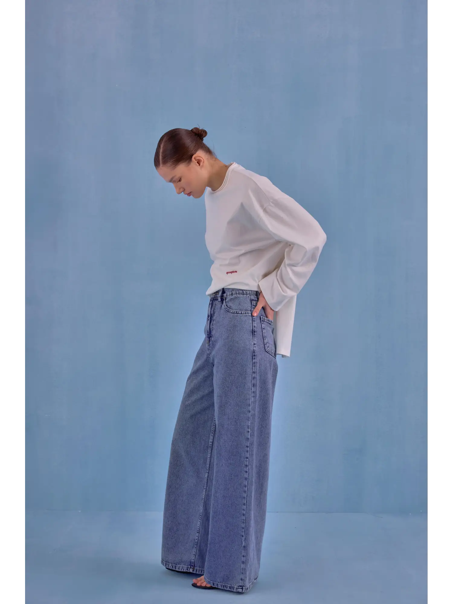 QooQ Store Snow Palazzo Jean Pantolon 26SS320