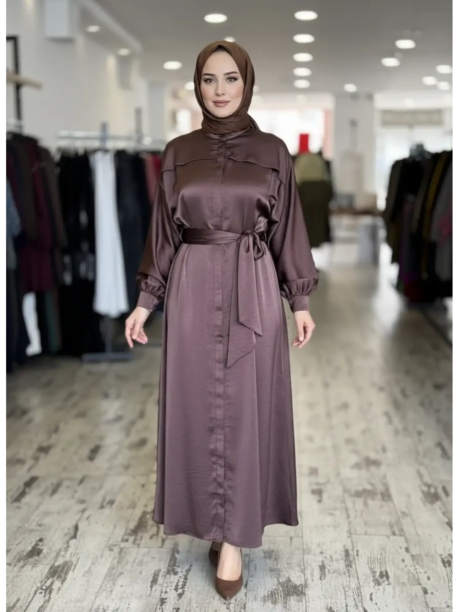 QooQ Store Yarasa Kol Riva Elbise 26SS400